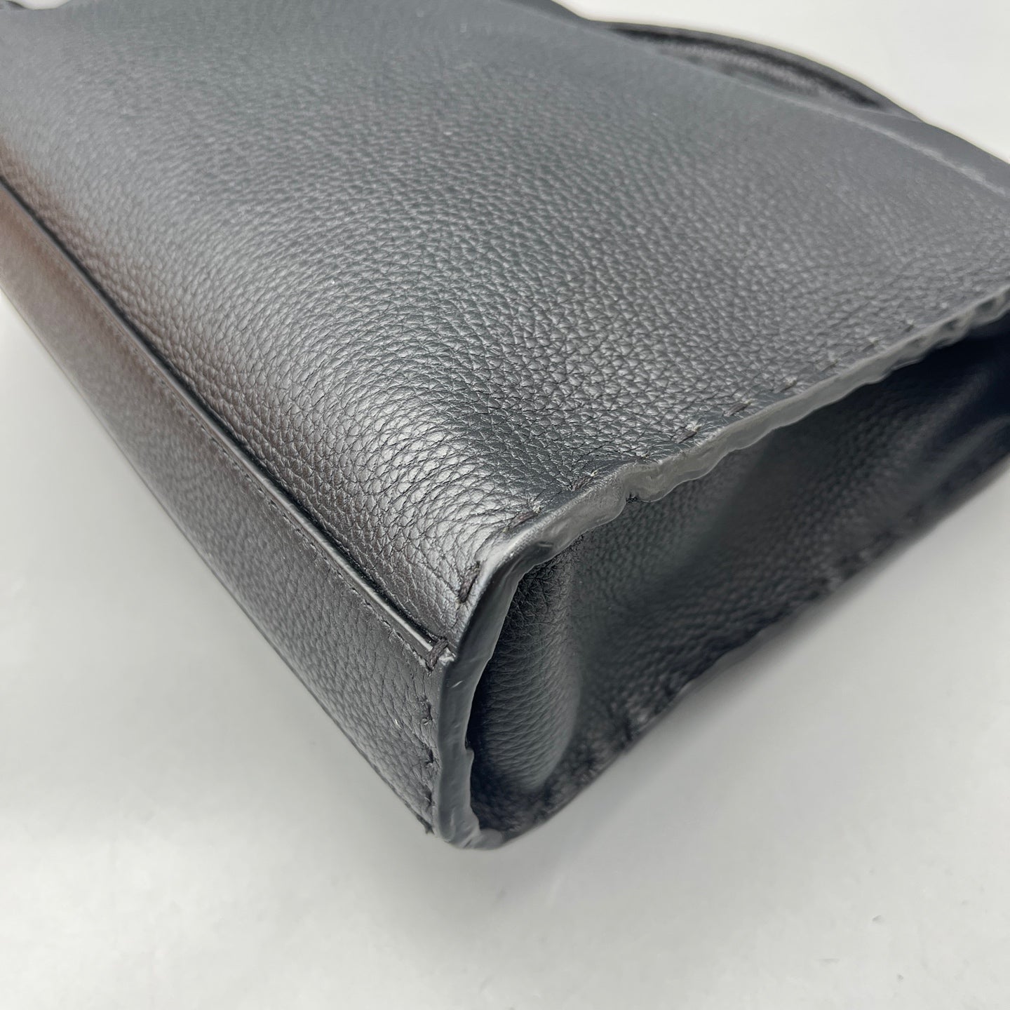 Fendi - Peekaboo Fit Briefcase - Pebbled leather - Black - (medium)