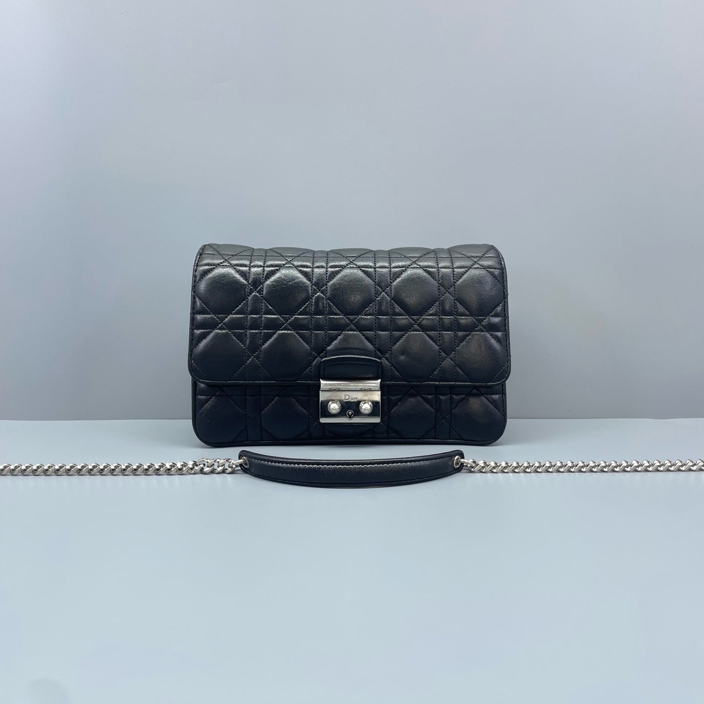 Dior - Lady Dior Quilted Chain Bag - Leather - Black - (mini)