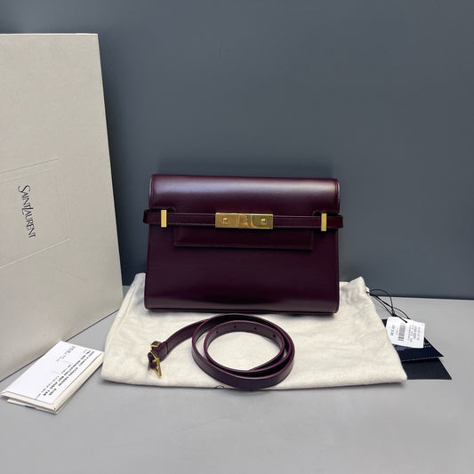 Saint Laurent - Manhattan - Smooth cowhide leather - Burgundy - (Medium)