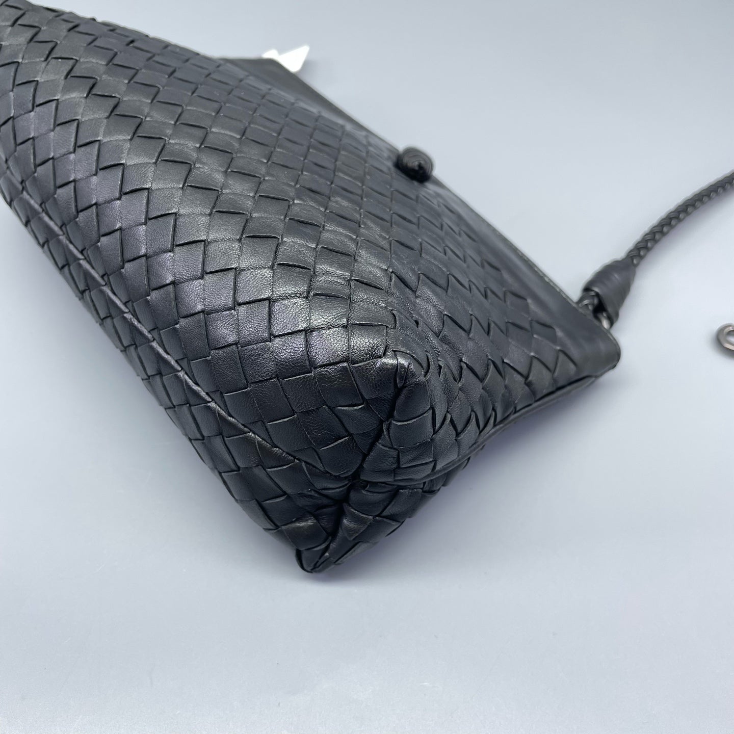 Bottega Veneta - Intrecciato Shoulder Bag - Lambskin leather - Black - (Small)