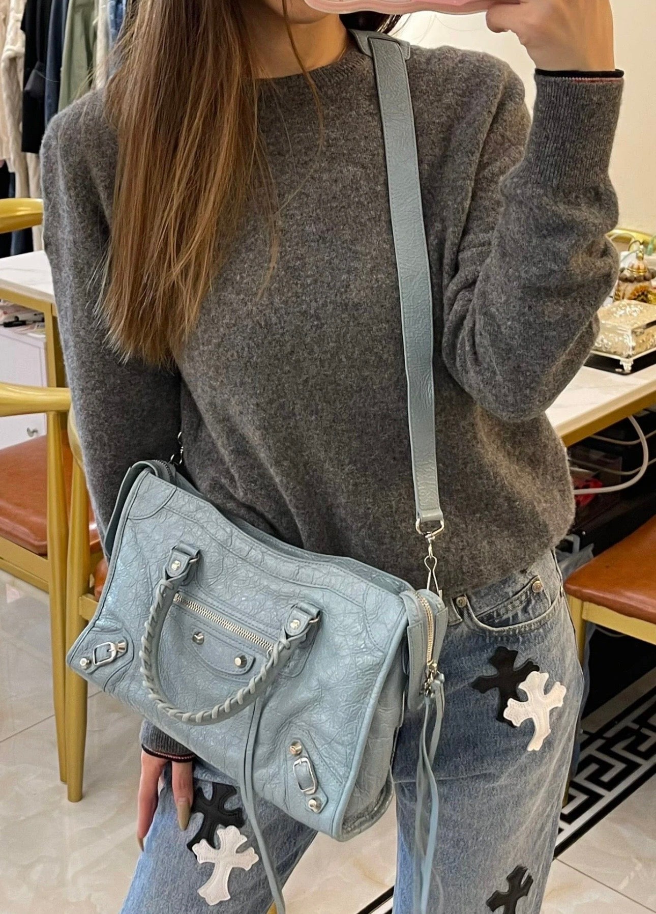 Balenciaga - Classic City - Leather - Blue - (medium)