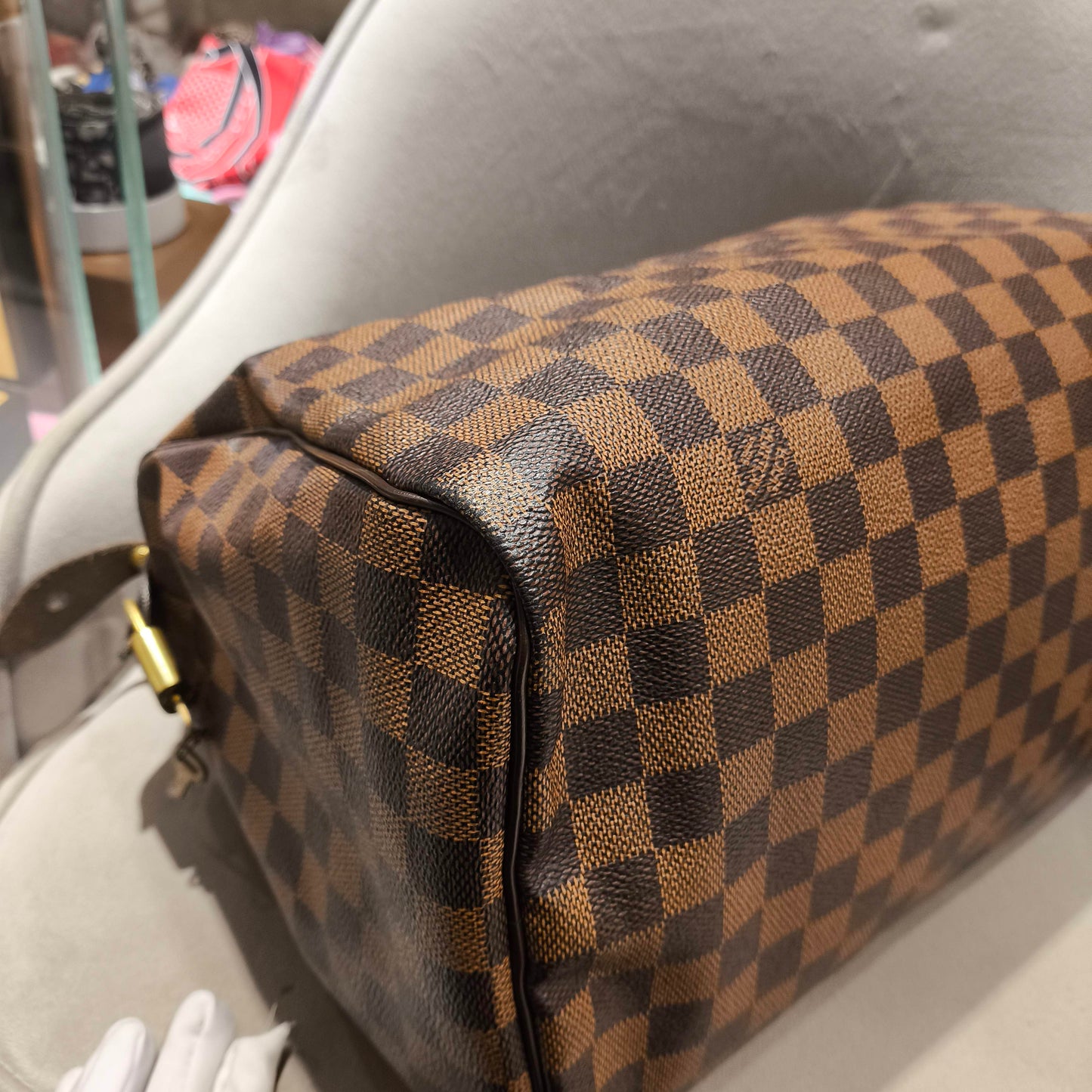 Louis Vuitton - Speedy 30 - Damier Ebene coated canvas with leather trim - Brown - (Medium)