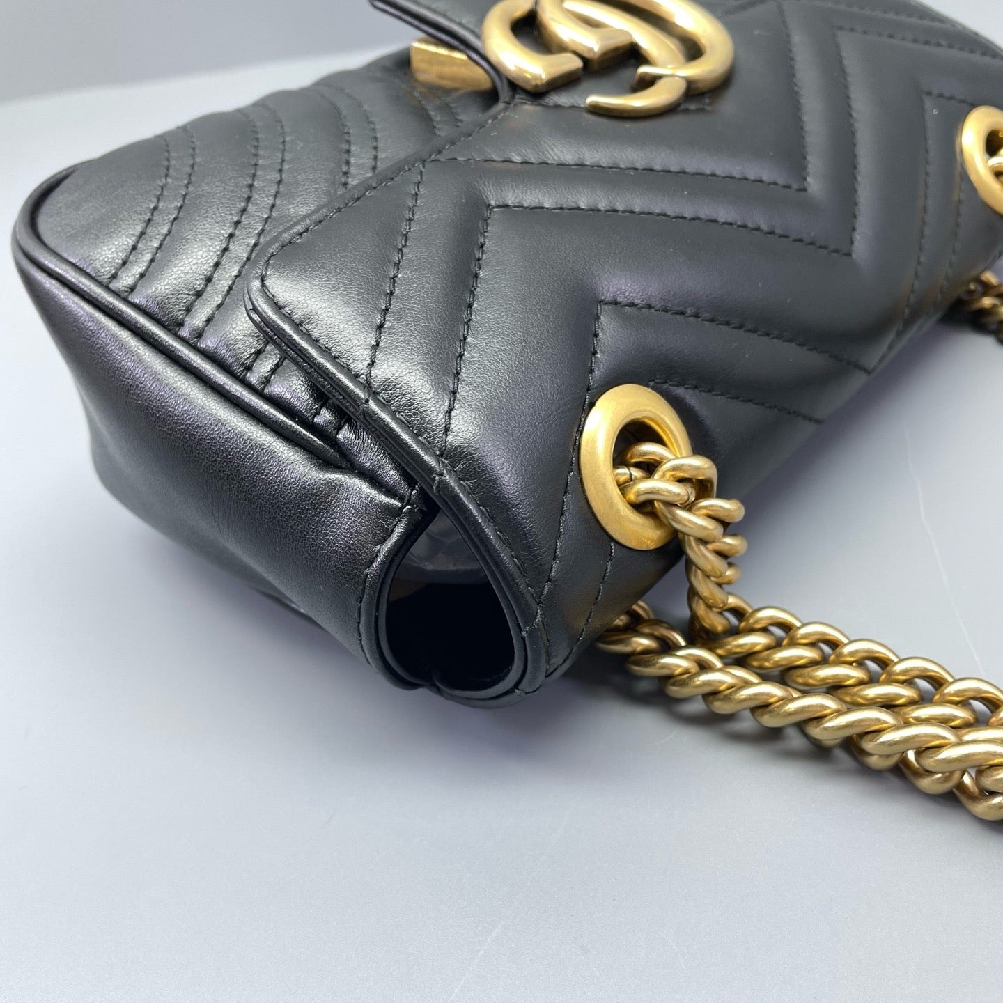 Gucci - GG Marmont Matelasse Mini Bag - Leather - Black - (mini)