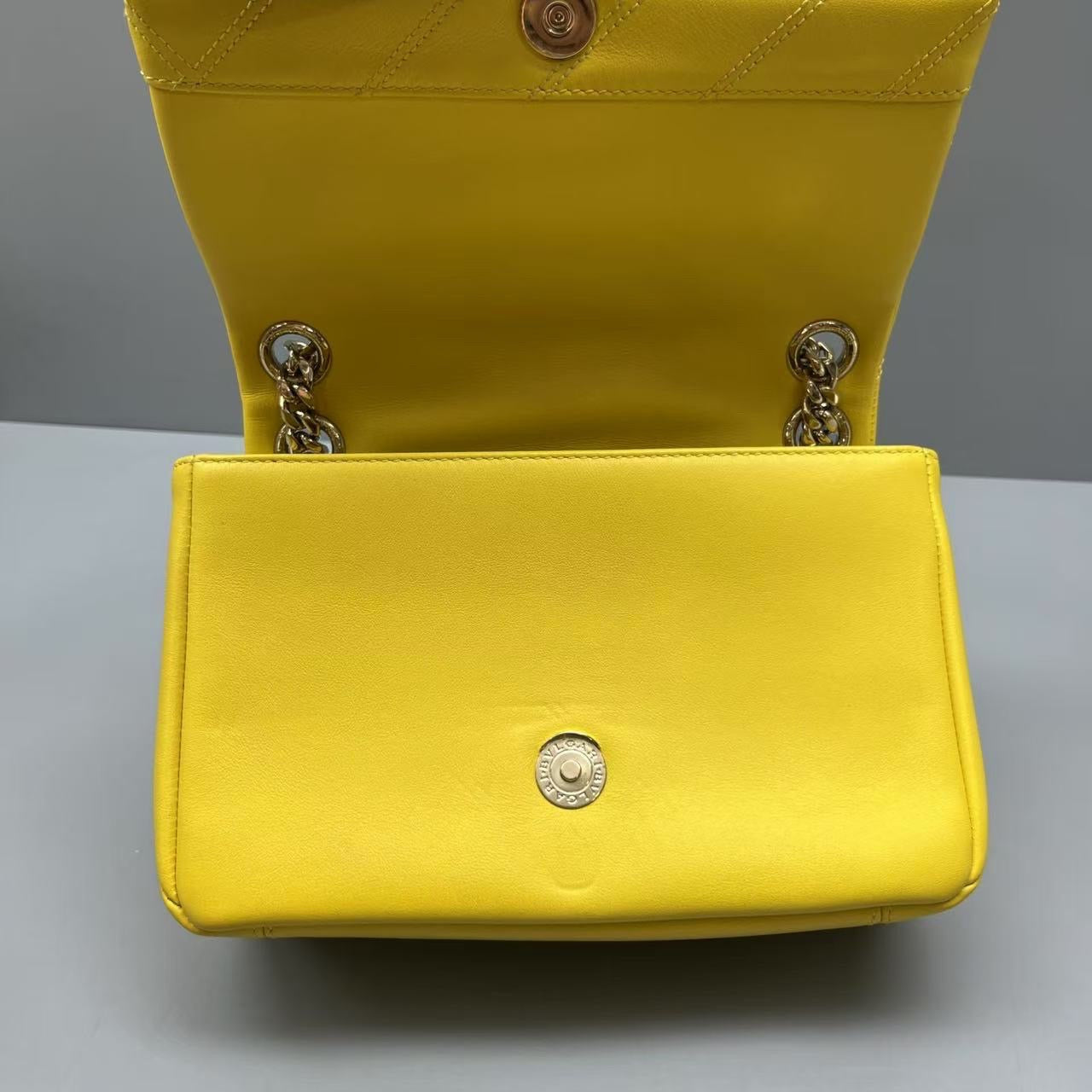 Bvlgari - Serpenti Forever Padded Shoulder Bag - Leather - Yellow - (mini)
