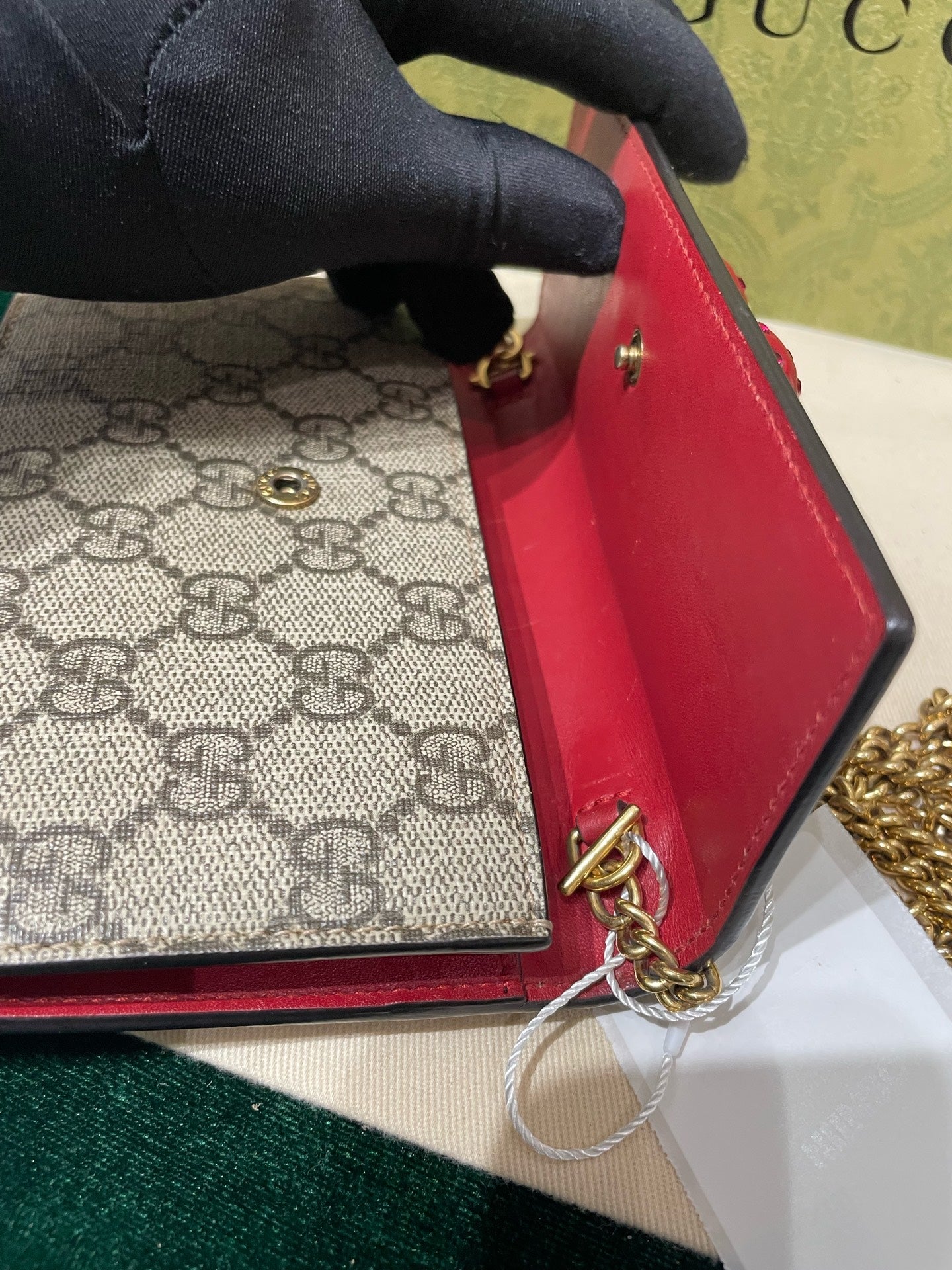 Gucci - GG Supreme Cherry Mini Bag - Coated canvas and leather - Beige with Red accents - (mini)