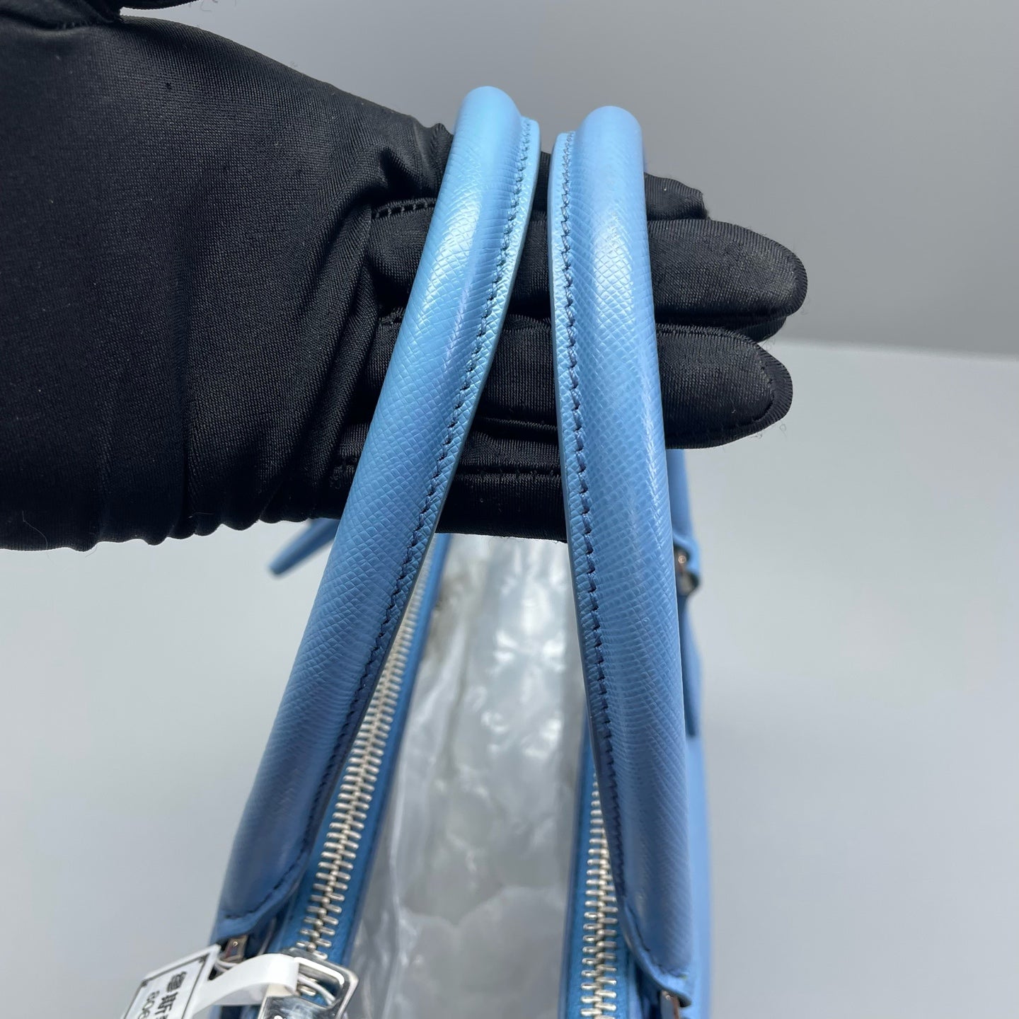 Prada - Saffiano Lux Tote - Leather - Blue - (small)