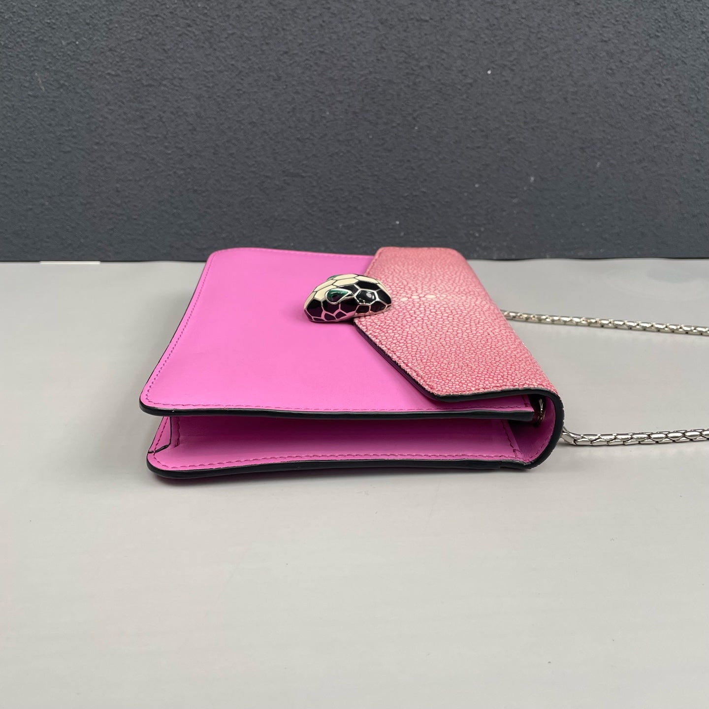 Bvlgari - Serpenti Forever - Stingray leather and Calfskin leather - Pink - (small)