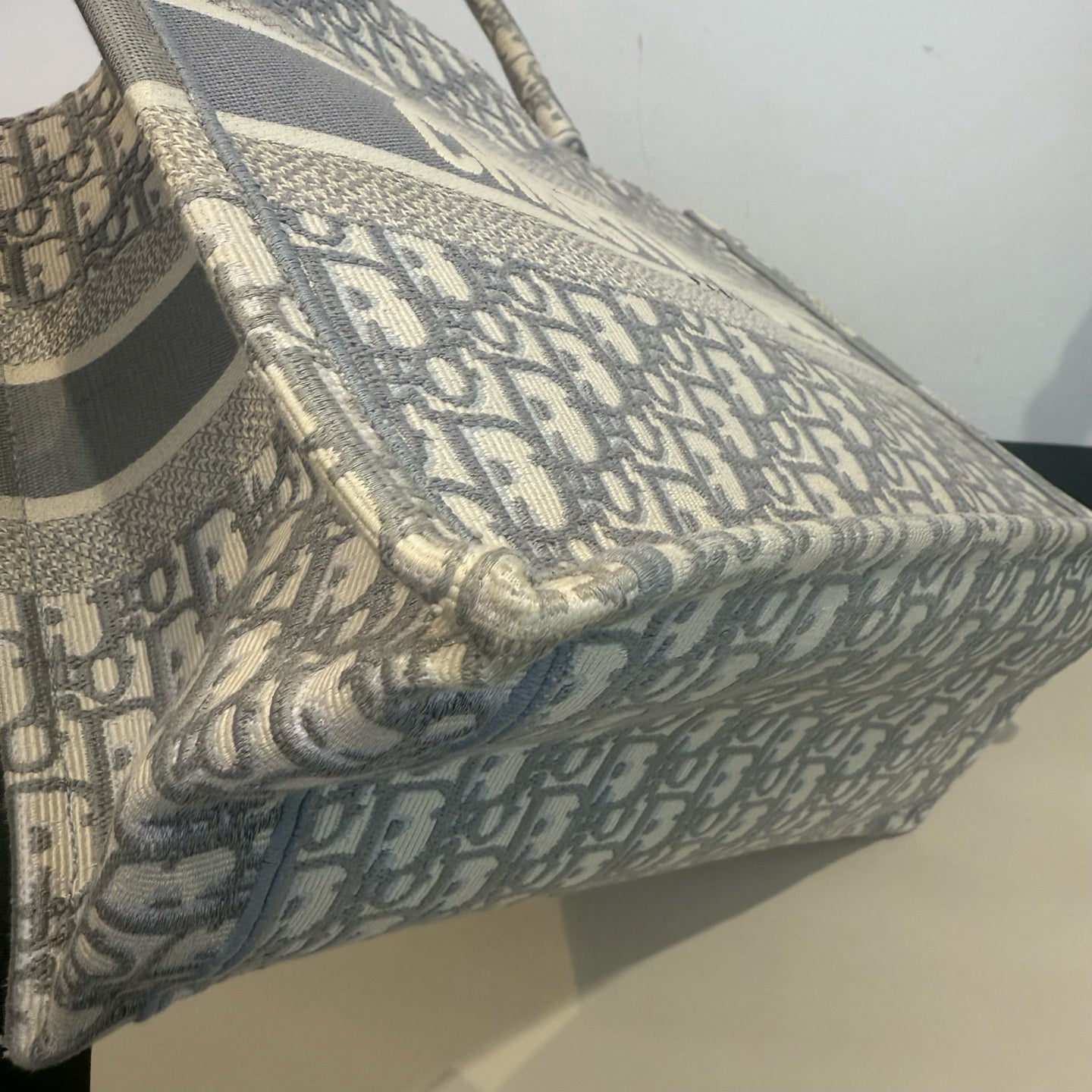 Dior - Book Tote - Embroidered canvas - Grey - (Medium)