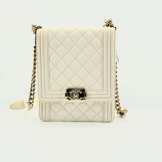 Chanel - Boy Chanel - Grained calfskin leather - Beige - (small)