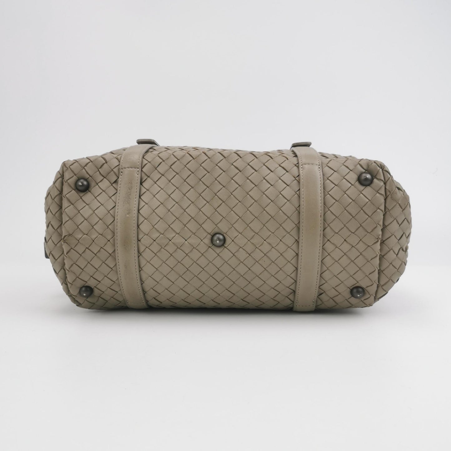 Bottega Veneta - Intrecciato Bowling Bag - Leather - Greige - (medium)