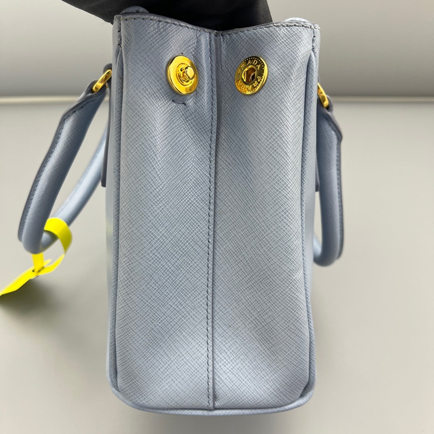 Prada - Saffiano Lux Double Zip Tote - Saffiano leather - Blue - (Small)