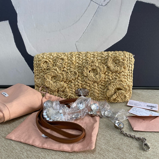 Miu Miu - Patinna Raffia Crystal Bag - Raffia straw - Beige - (small)