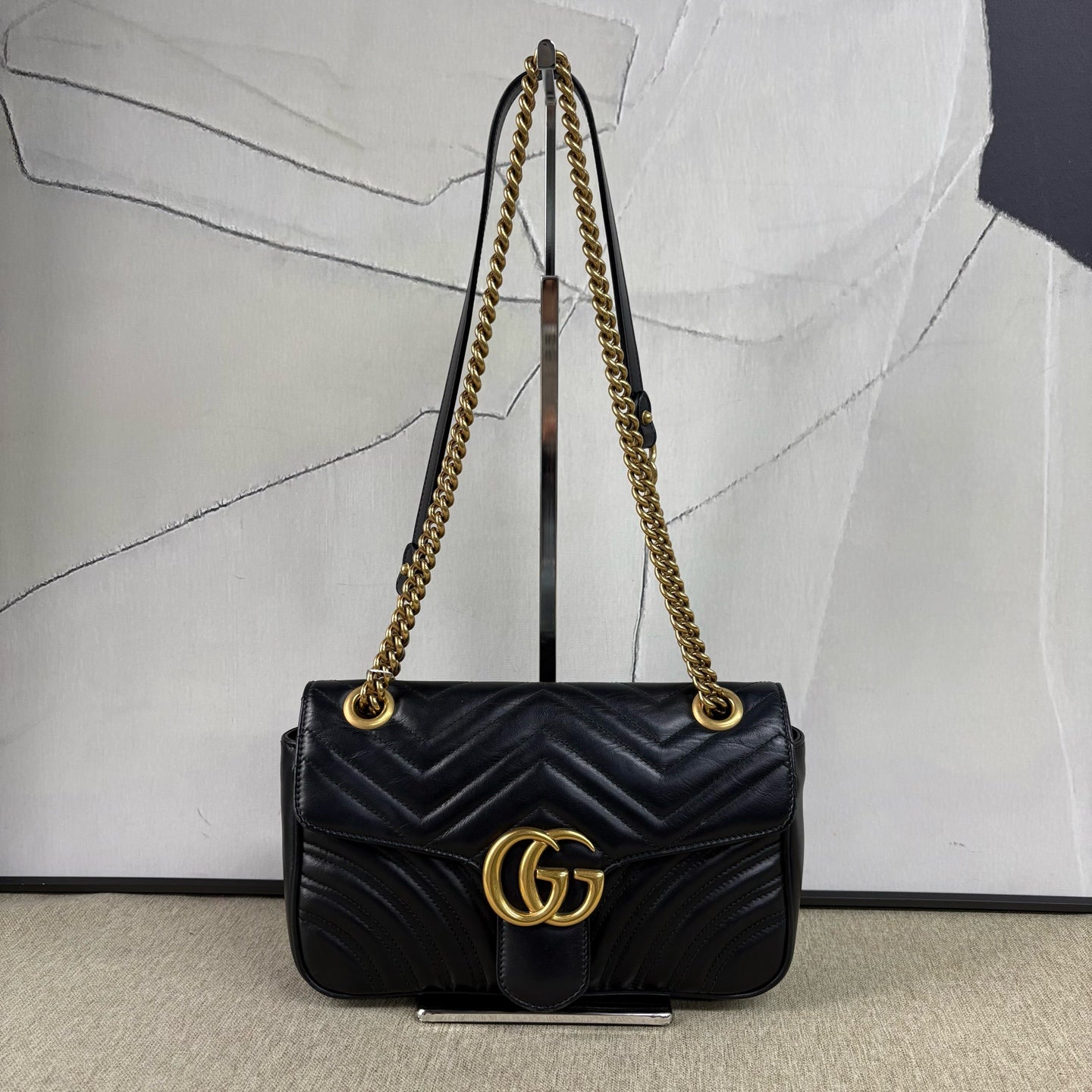 Gucci - Marmont Matelassé Shoulder Bag - Leather - Black - (small)