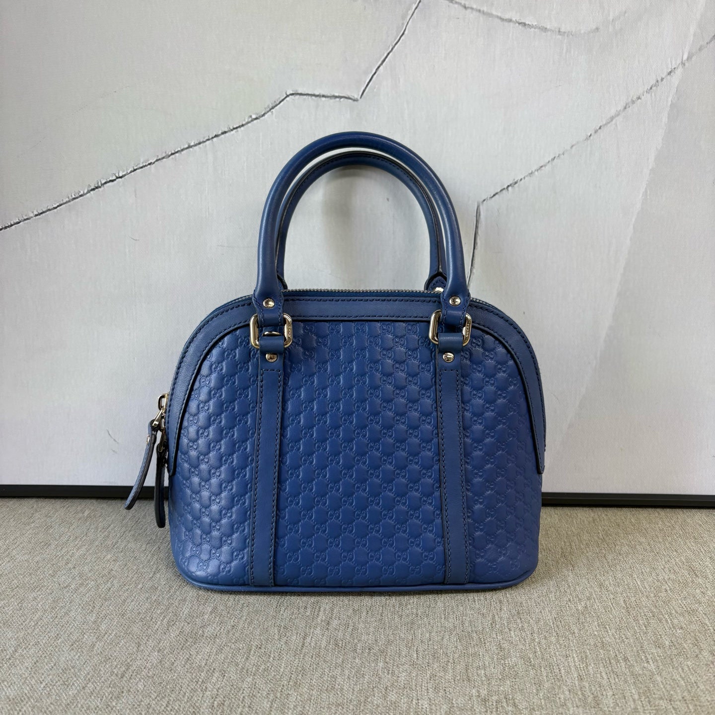 Gucci - Microguccisima Dome Satchel - Leather - Blue - (Small)