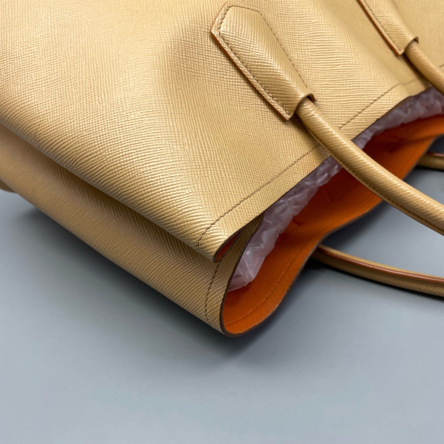 Prada - Double Tote Bag - Saffiano leather - Beige - (Large)