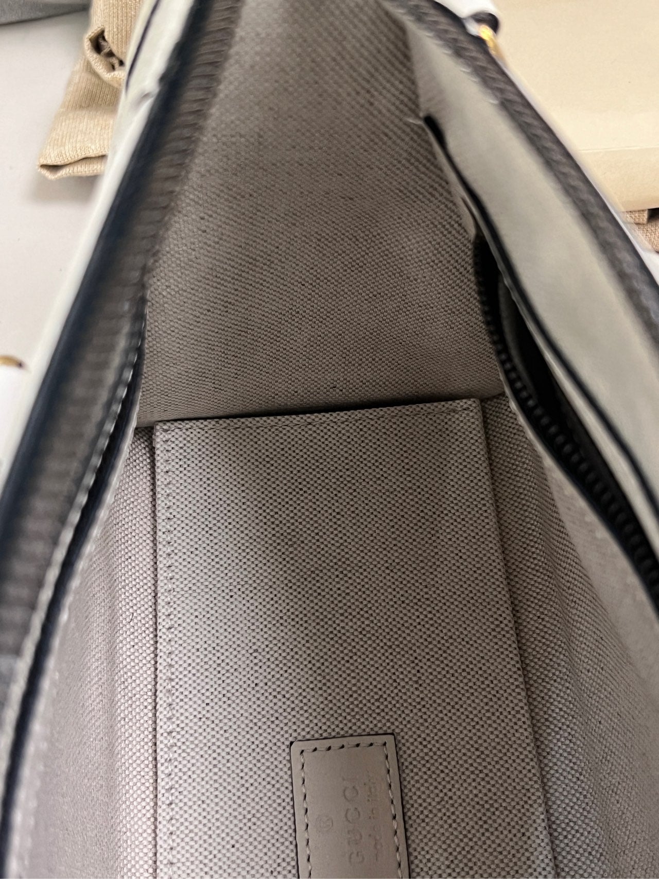 Gucci - Exquisite Top Handle Bag - GG Canvas and Leather - Black with White trim and Red/Green Web - (mini)