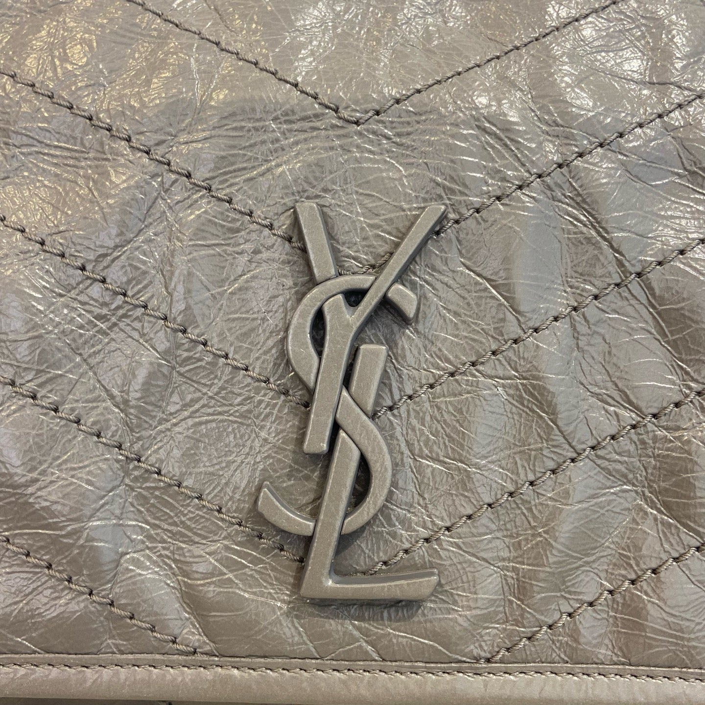 Saint Laurent - Niki Medium - Leather - Grey - (medium)