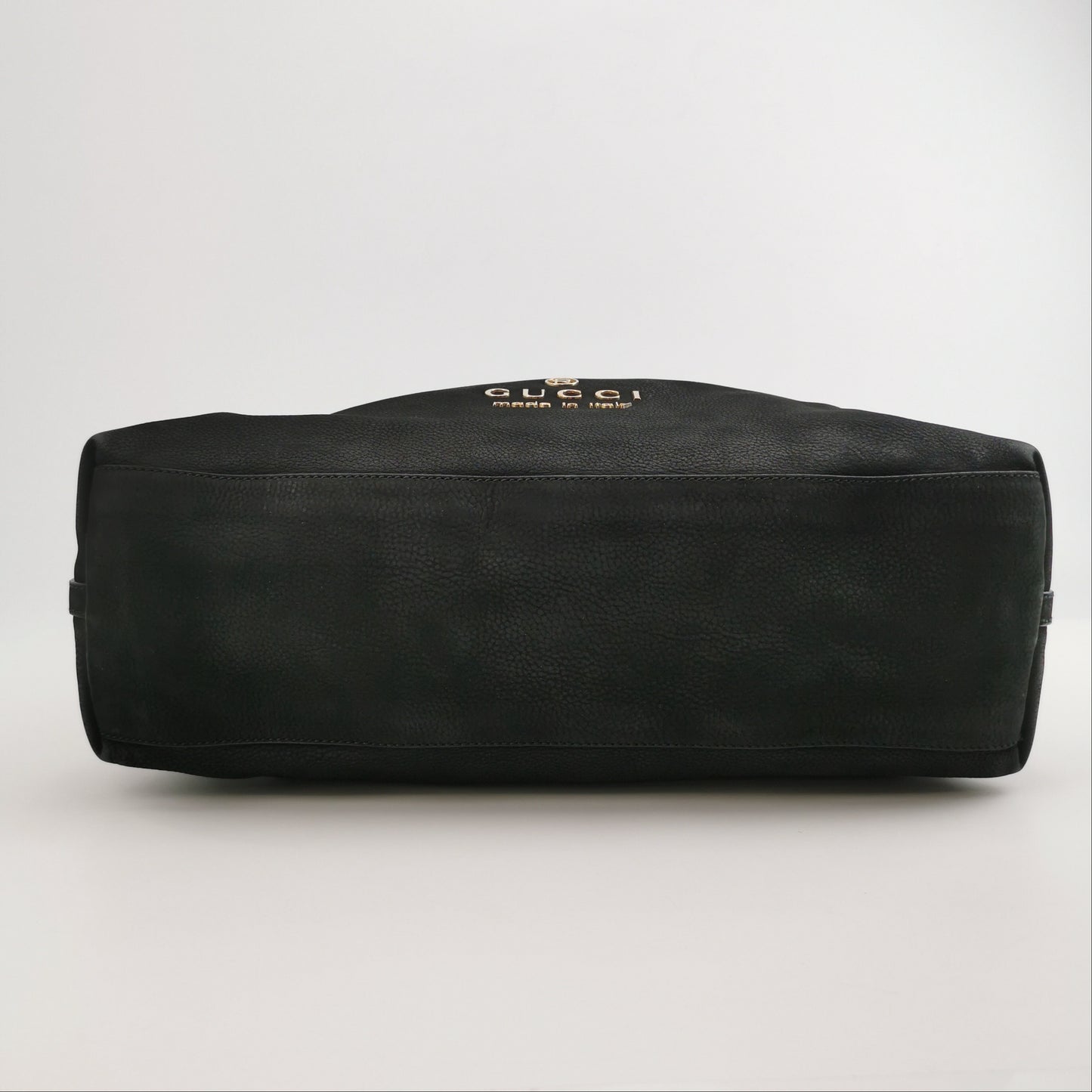 Gucci - Grained Leather Gold Logo Tote Bag - Leather - Black - (large)