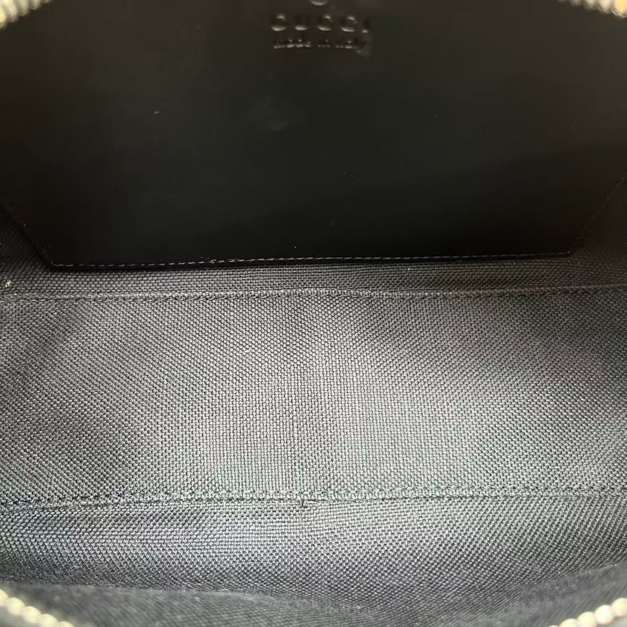 Gucci - GG Supreme Camera Bag - Coated canvas with leather trim - Black - (medium)