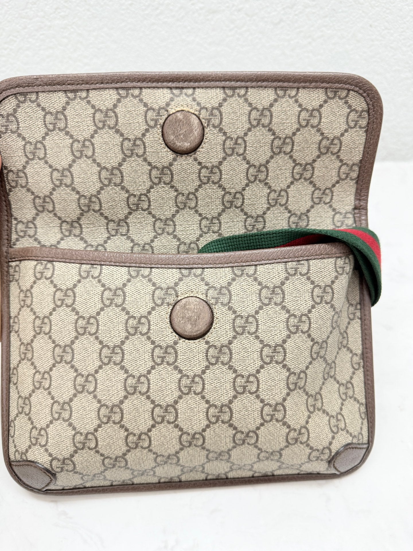 Gucci - GG Supreme Tiger Head Belt Bag - Coated canvas with leather trim - Brown - (small)