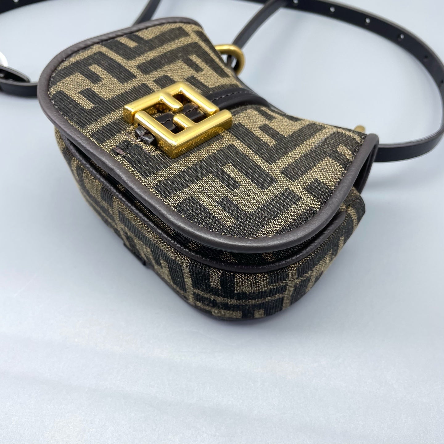 Fendi - Mini Baguette - Canvas and Leather - Brown - (mini)