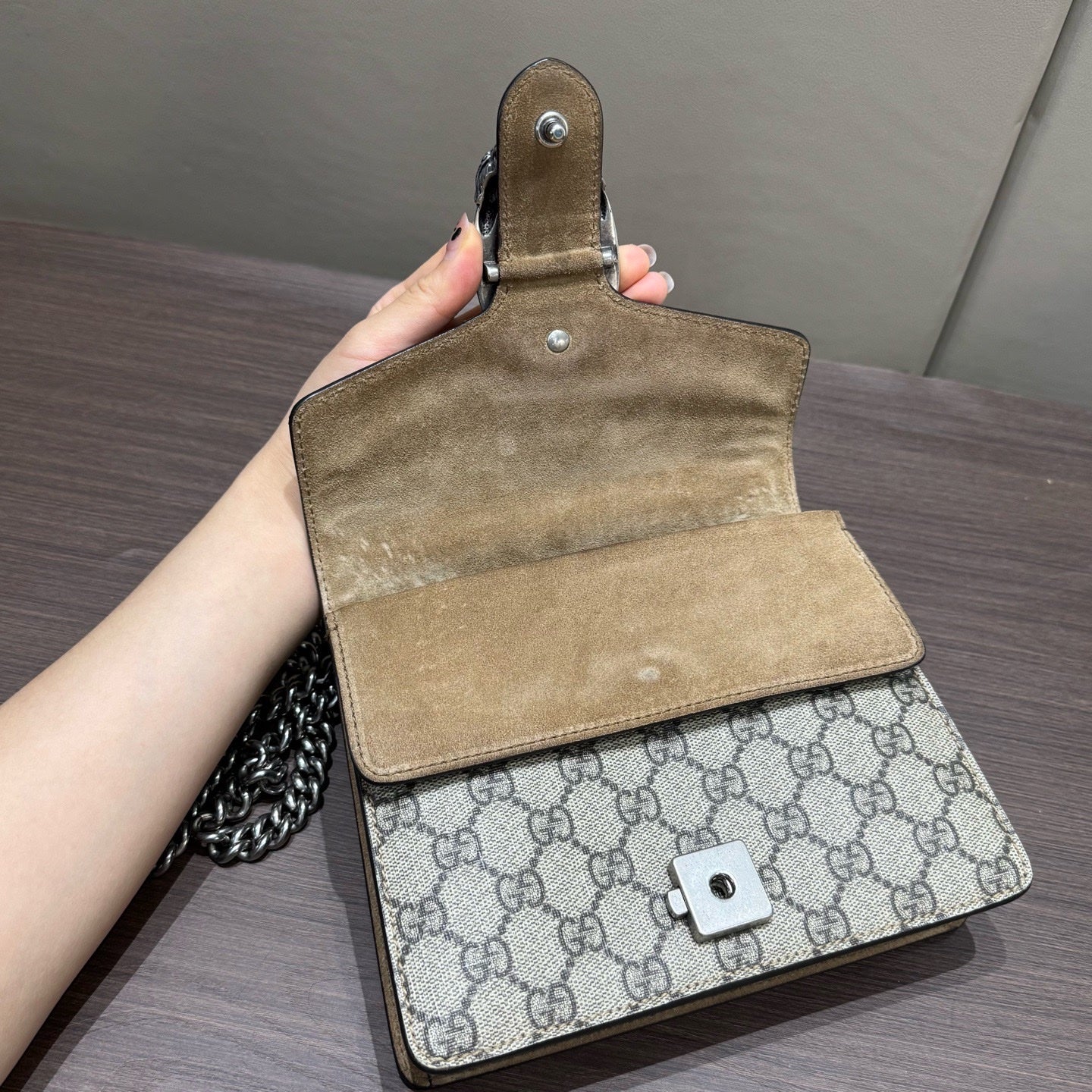 Gucci - Dionysus Mini - GG Supreme canvas with suede and leather trim - Beige - (mini)