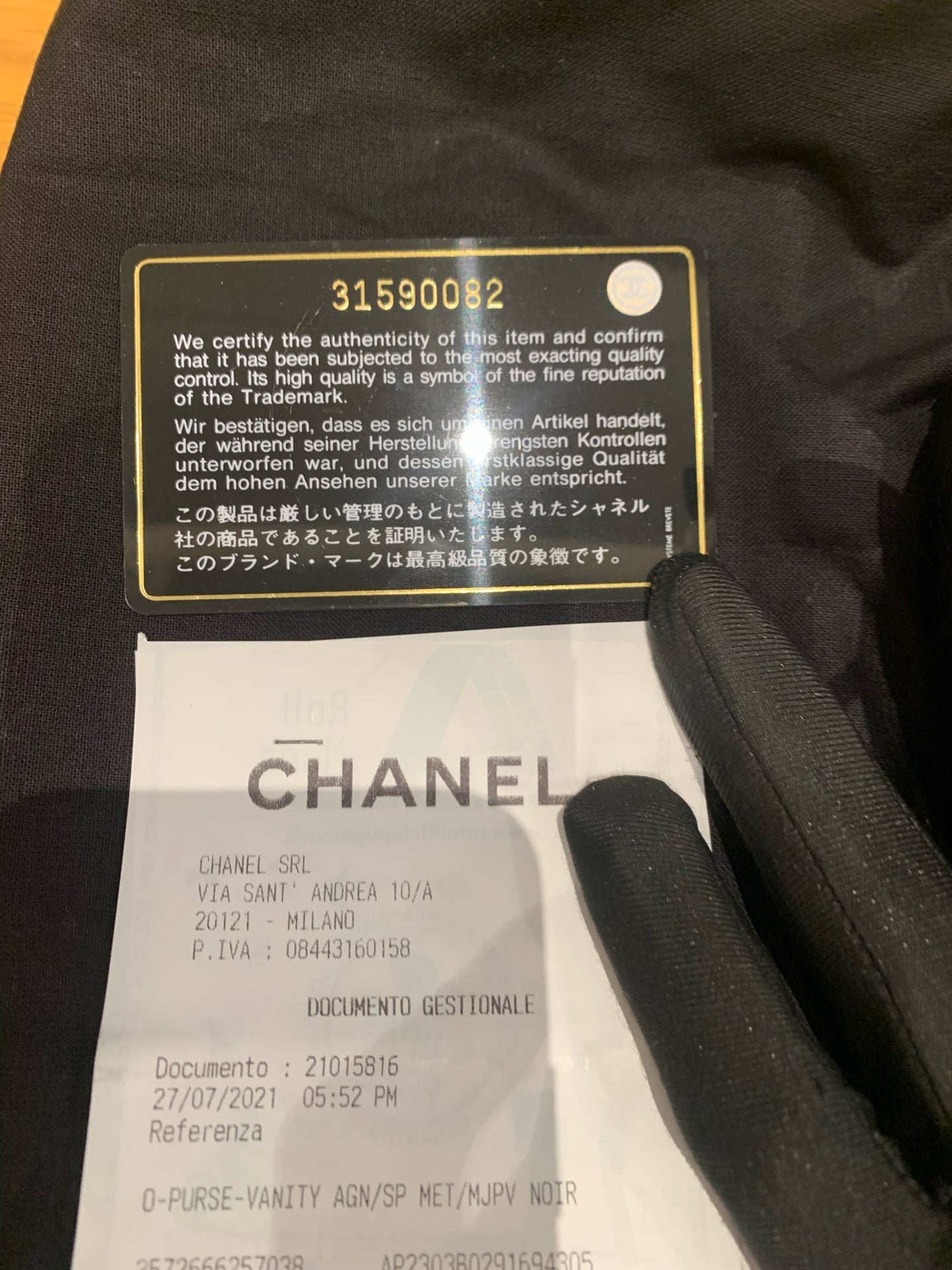 Chanel - Gold Ball Vanity Case - Lambskin leather - Black - (Mini)