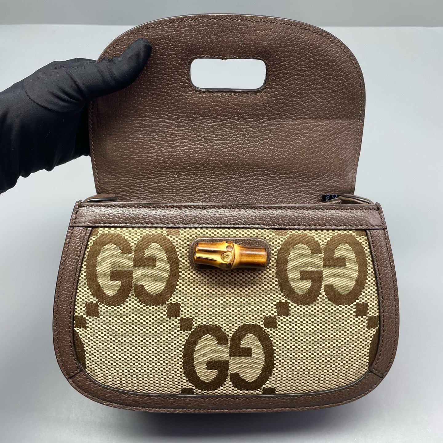 Gucci - Diana Mini Top Handle Bag - Canvas and Leather with Bamboo accents - Brown - (mini)