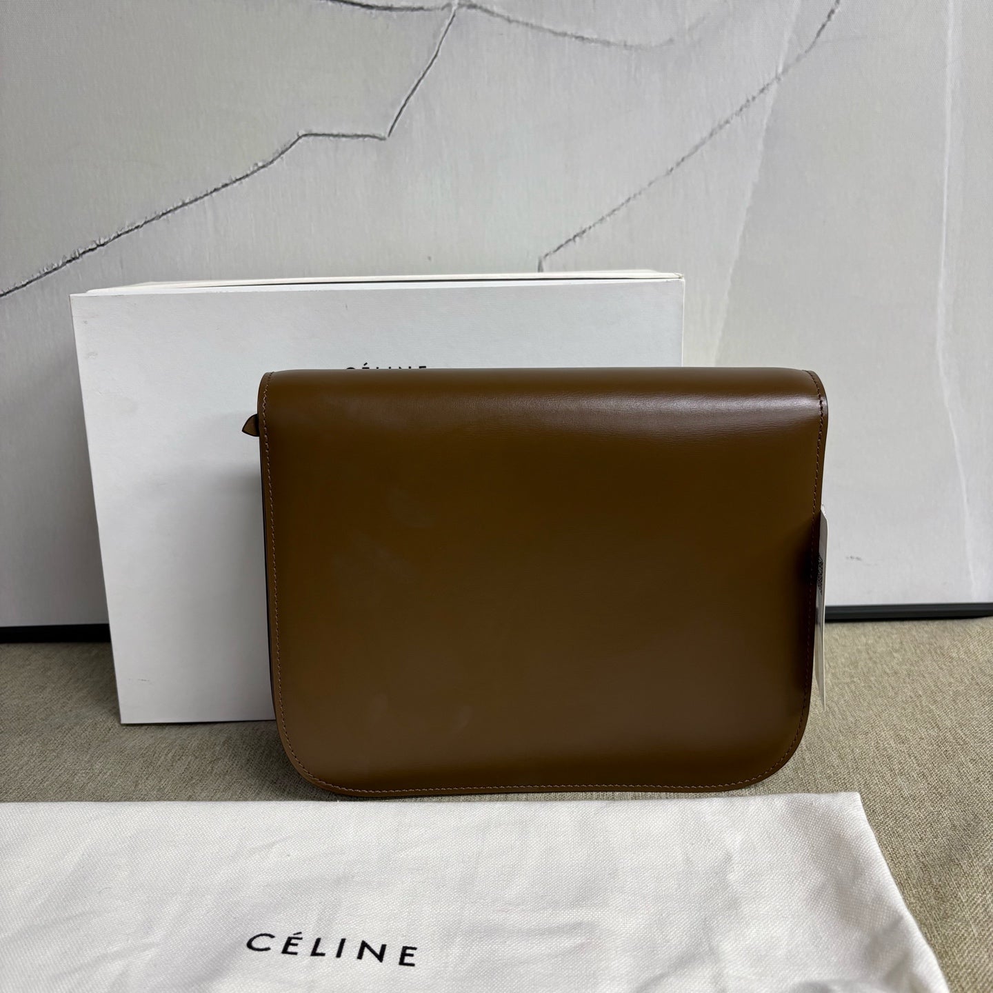 Celine - Classic Box - Cowhide leather - Brown - (Medium)