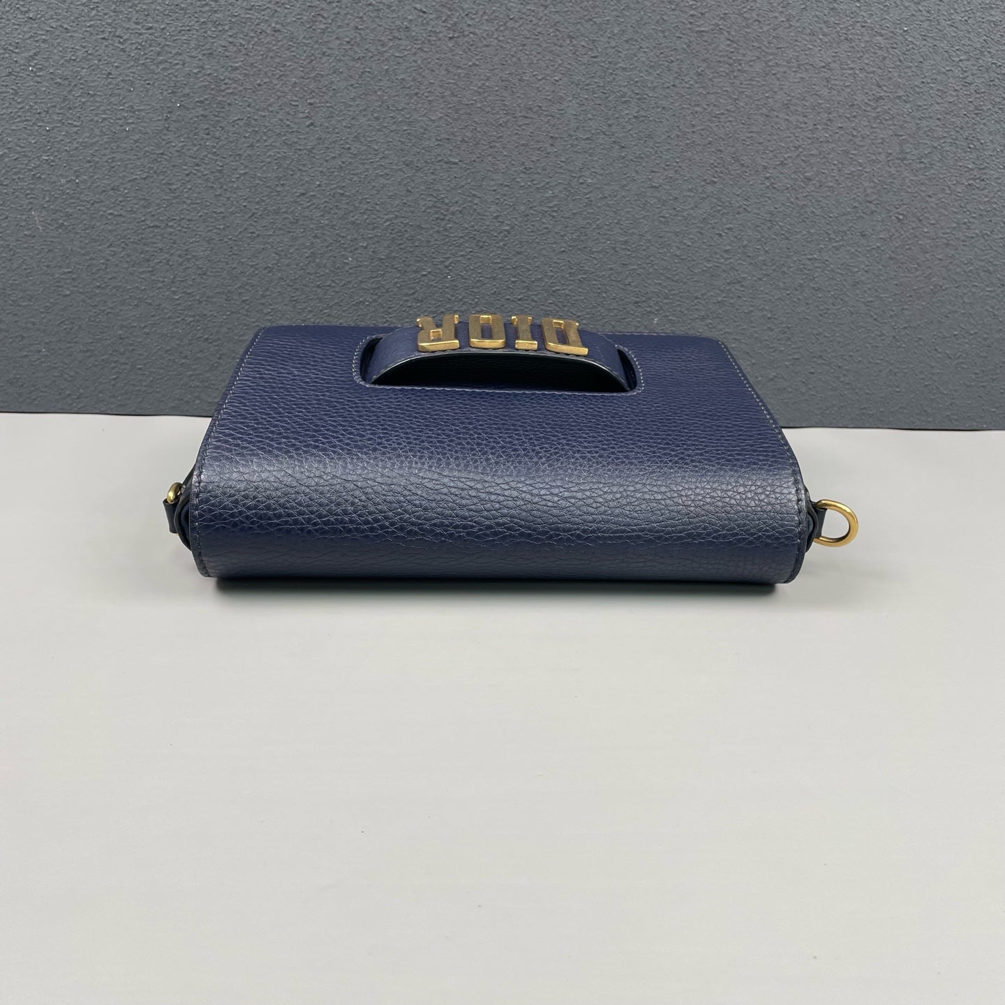 Dior - J'ADIOR - Grained leather exterior with suede interior lining - Navy with Gold-Tone Hardware - (Small)