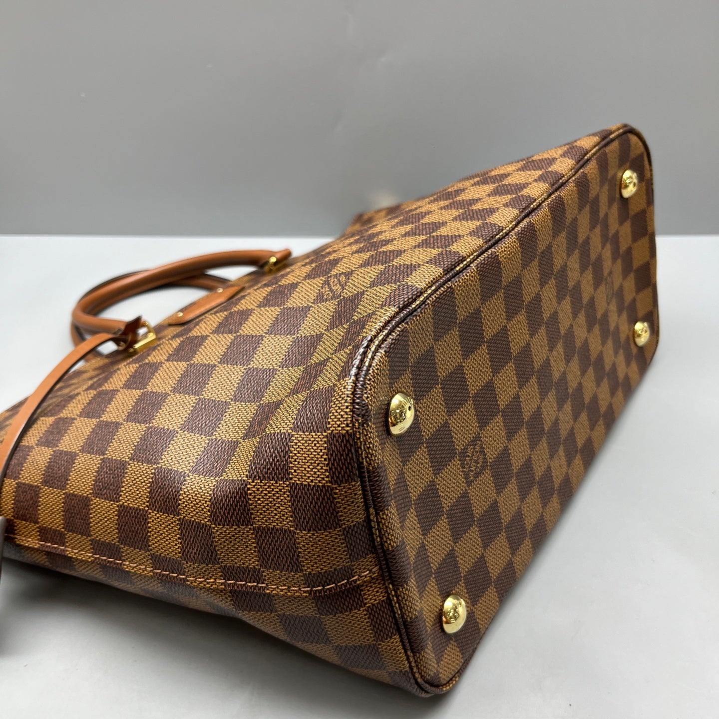 Louis Vuitton - Siena Tote MM - Damier Ebène coated canvas with cowhide leather trim - Brown - (medium)