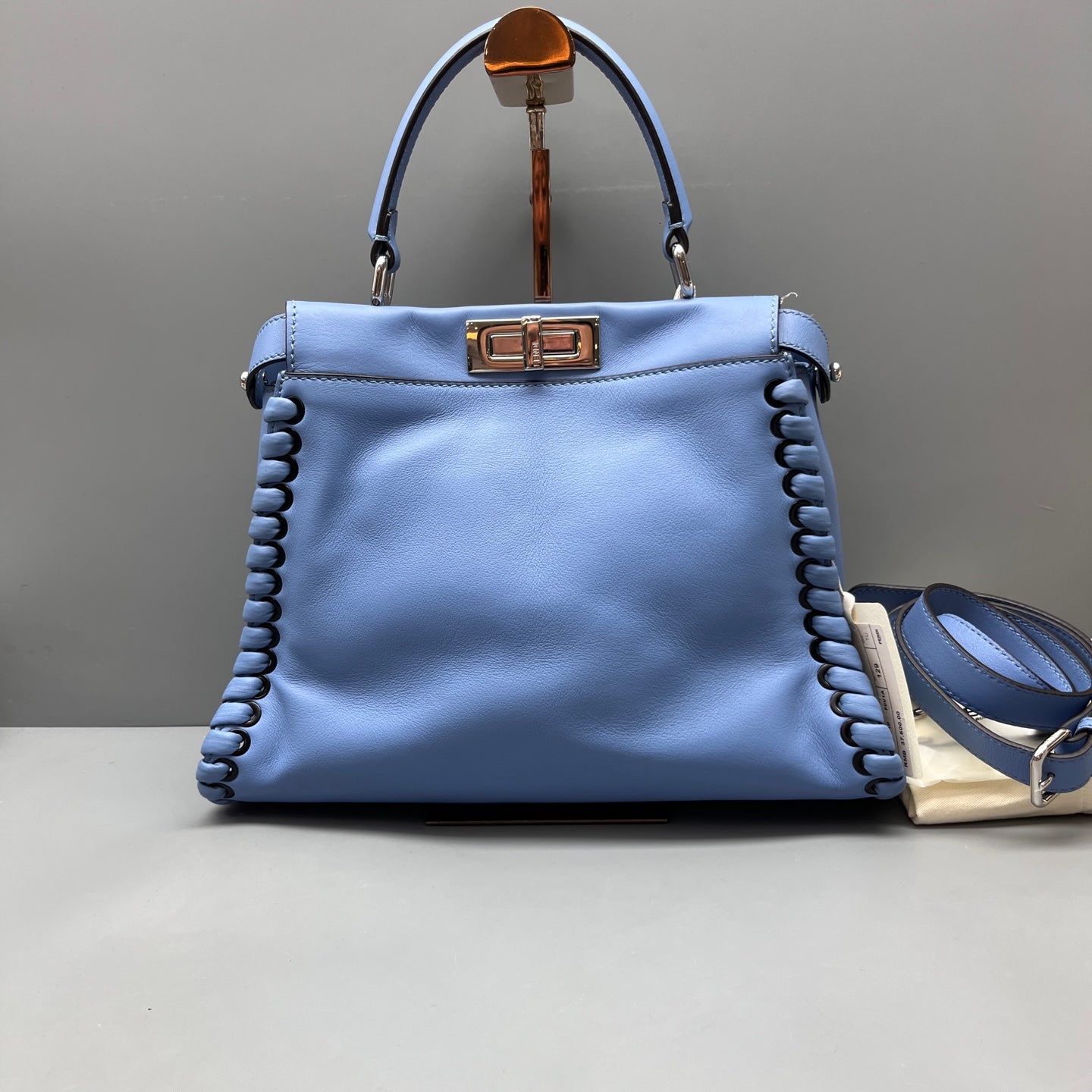 Fendi - Peekaboo - Calfskin leather - Blue - (Small)