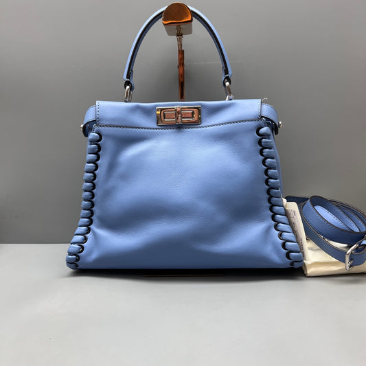 Fendi - Peekaboo - Calfskin leather - Blue - (Small)