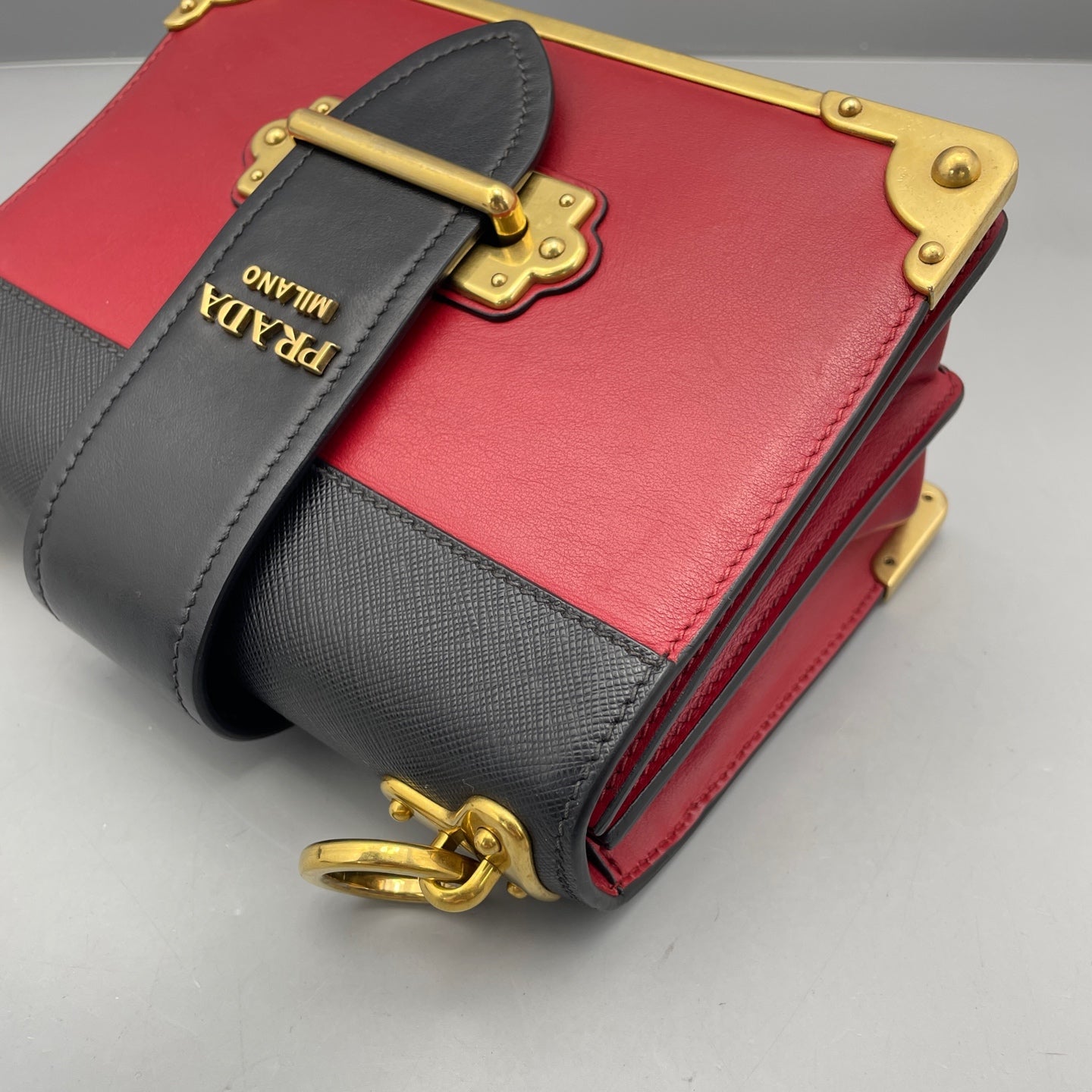 Prada - Cahier Bag - Leather - Red with Black accents - (small)