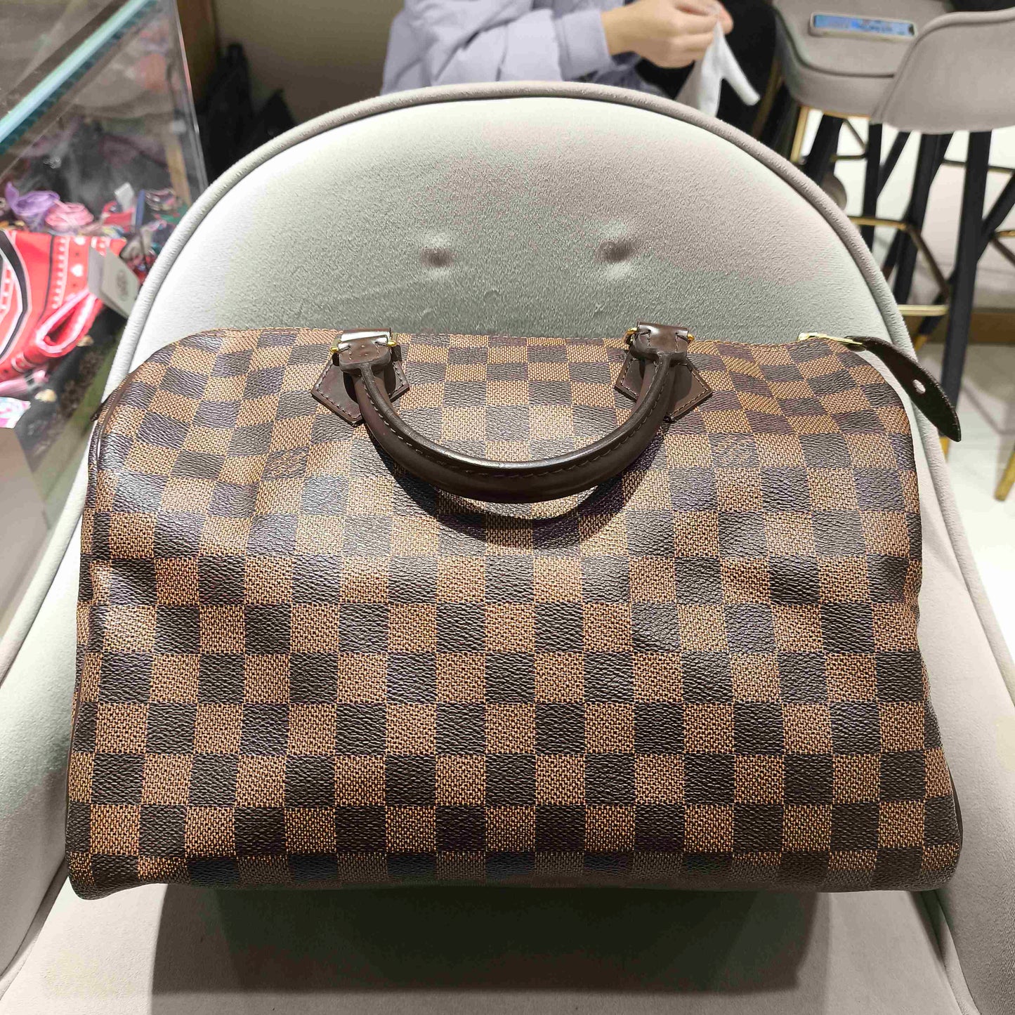 Louis Vuitton - Speedy 30 - Damier Ebene coated canvas with leather trim - Brown - (Medium)