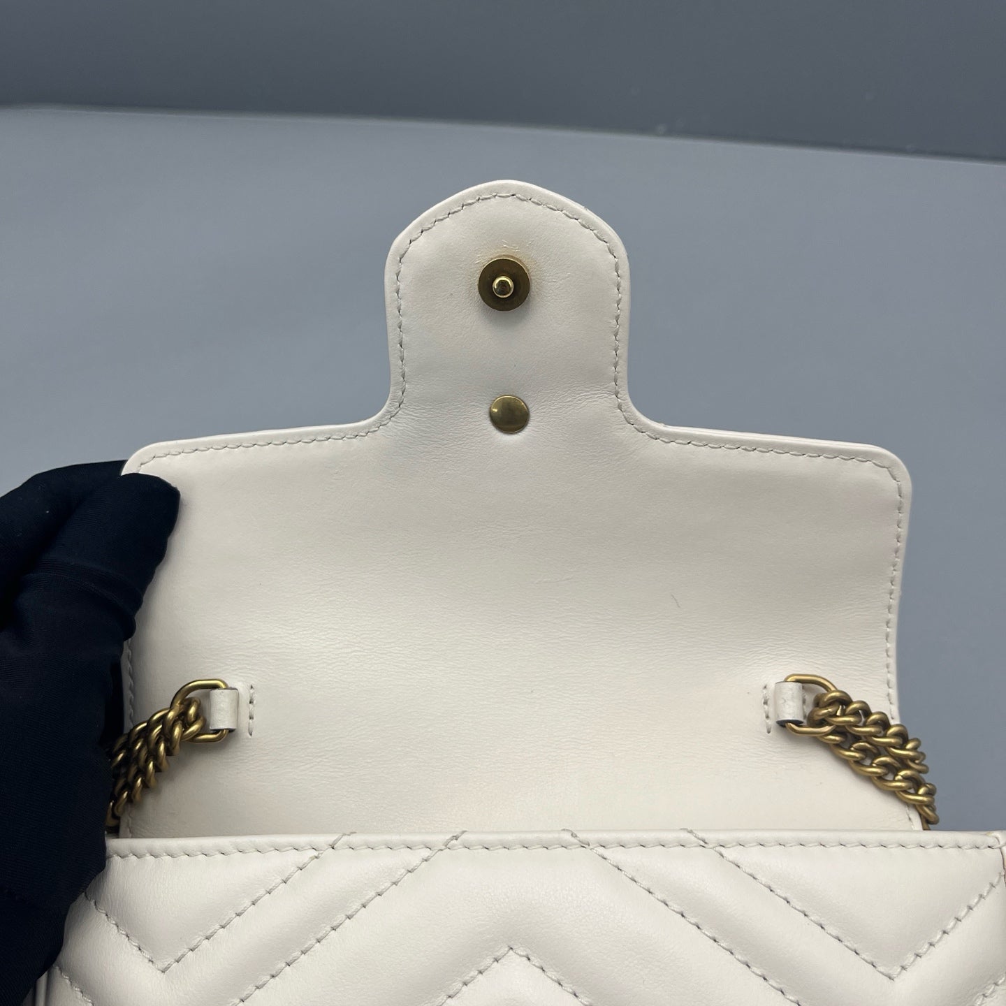 Gucci - GG Marmont Super Mini Bag - Leather - White - (mini)