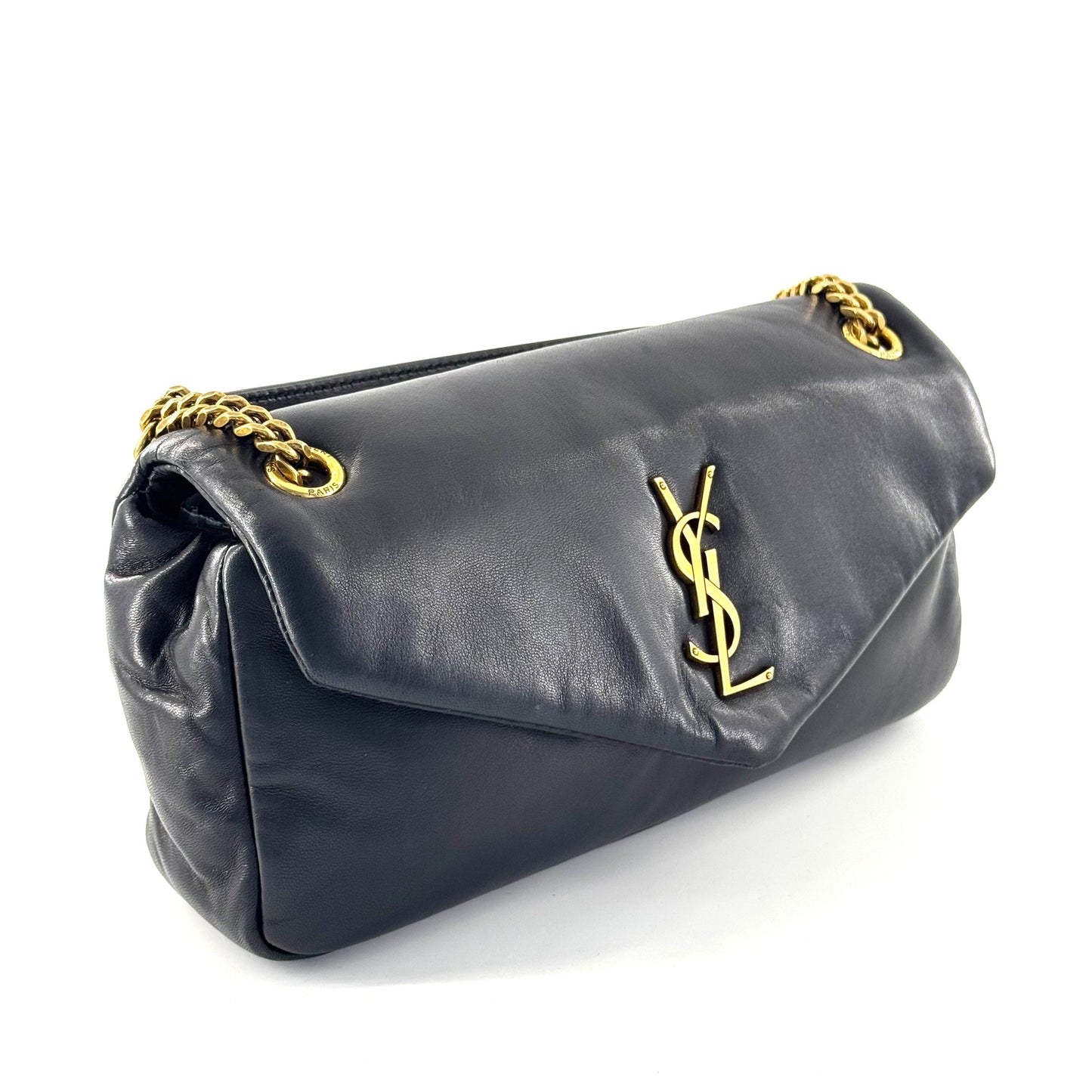 Saint Laurent - Calypso Envelope Chain Bag - Lambskin leather - Black with Gold-Tone Hardware - (Medium)