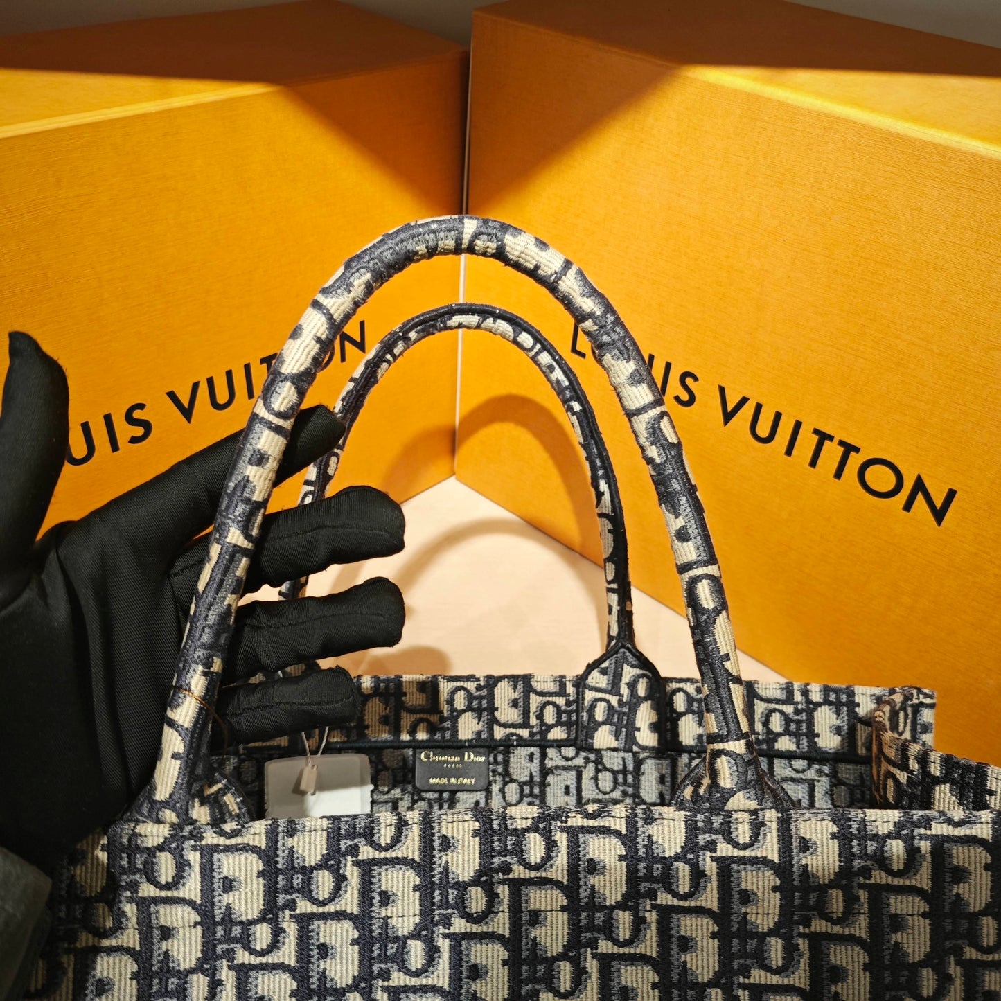 Dior - Book Tote - Cloth - Blue - (large)
