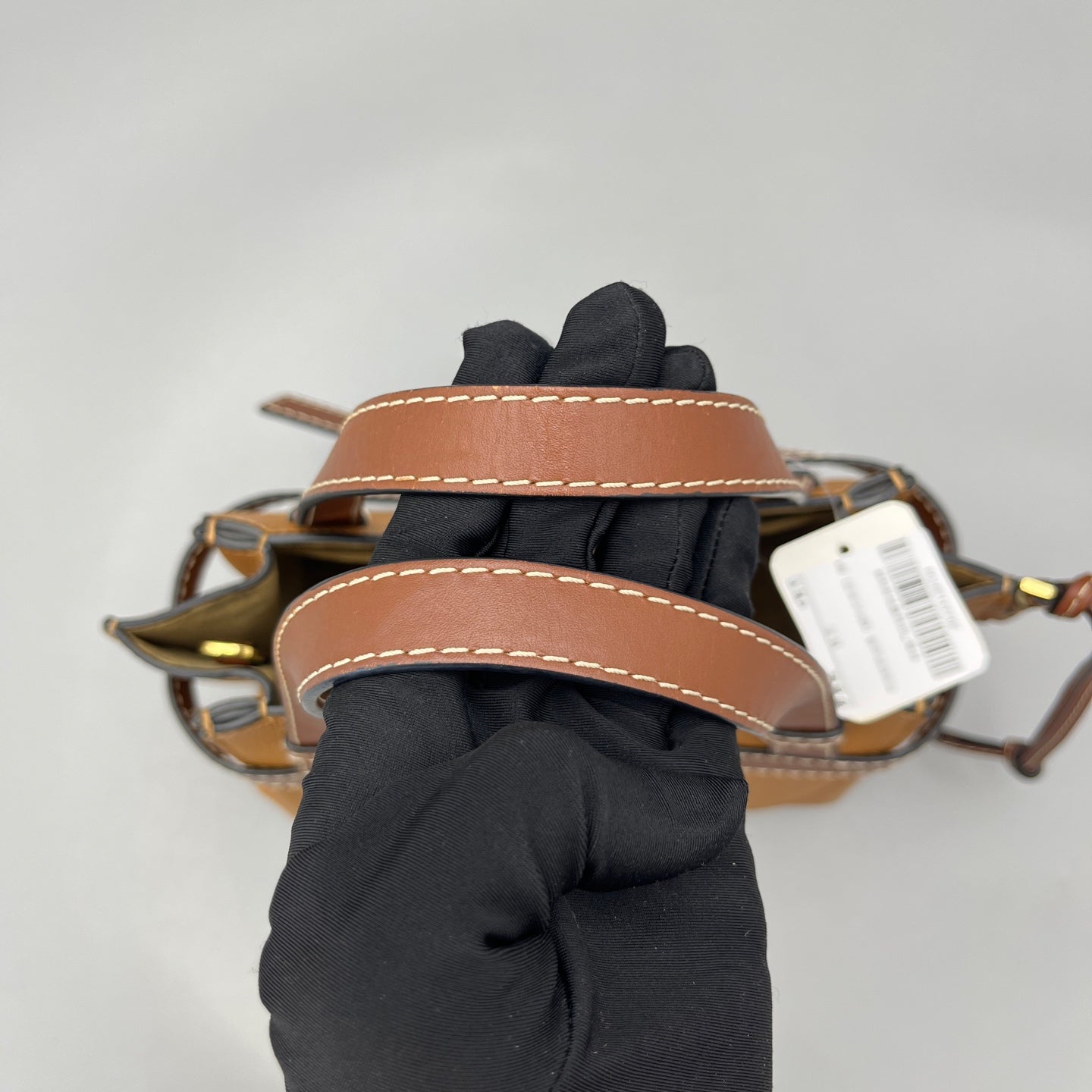 Loewe - Gate Top Handle - Grained calfskin leather with smooth calfskin leather trim - Caramel with Dark Brown trim - (medium)