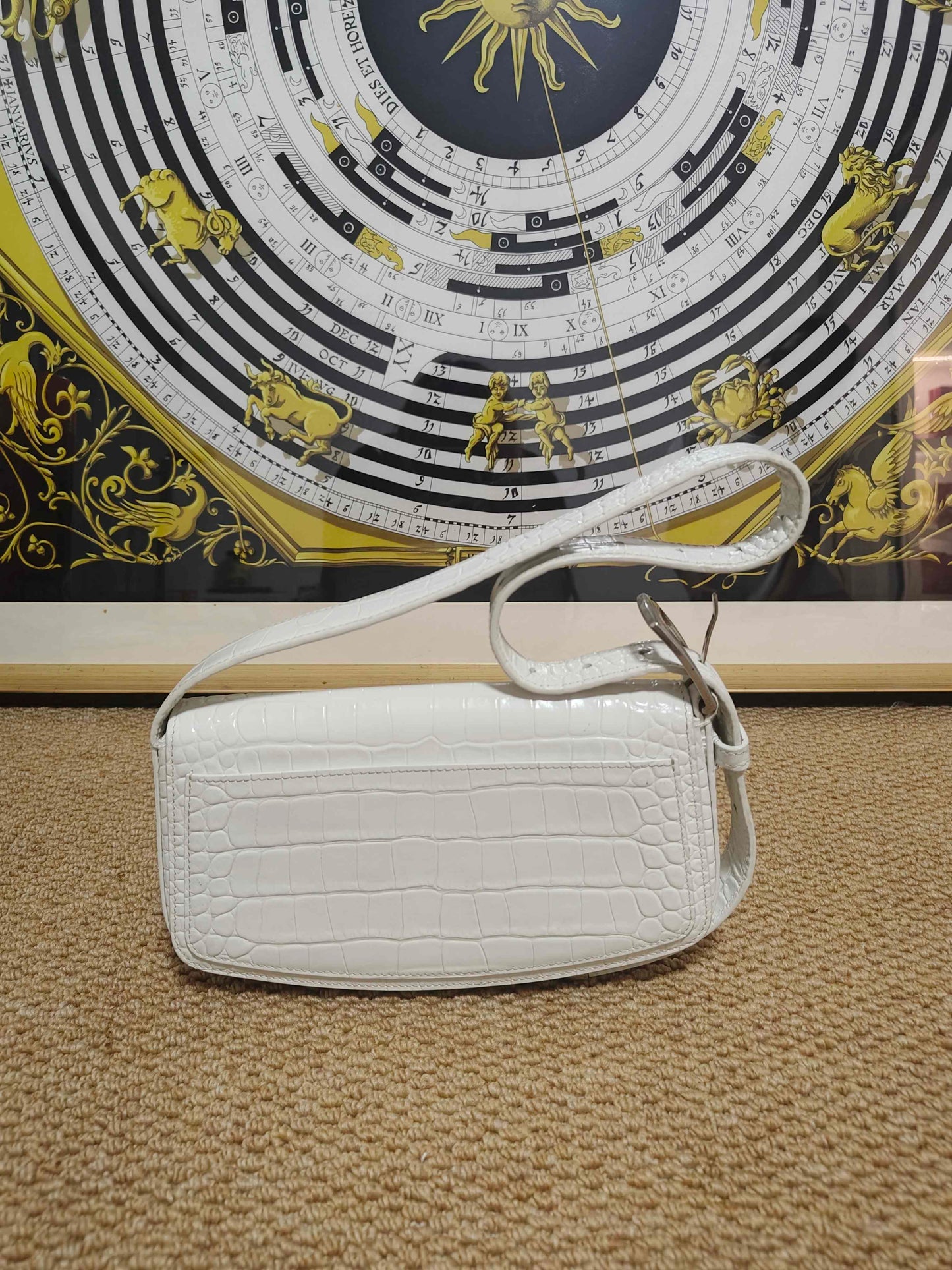 Balenciaga - Ghost Shoulder Bag - Exotic leathers - Crocodile - White - (small)