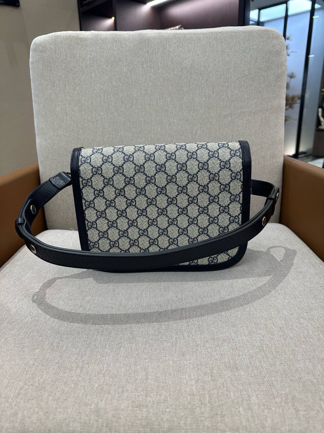 Gucci - Horsebit 1955 - GG Supreme Canvas with Leather Trim - Blue - (mini)
