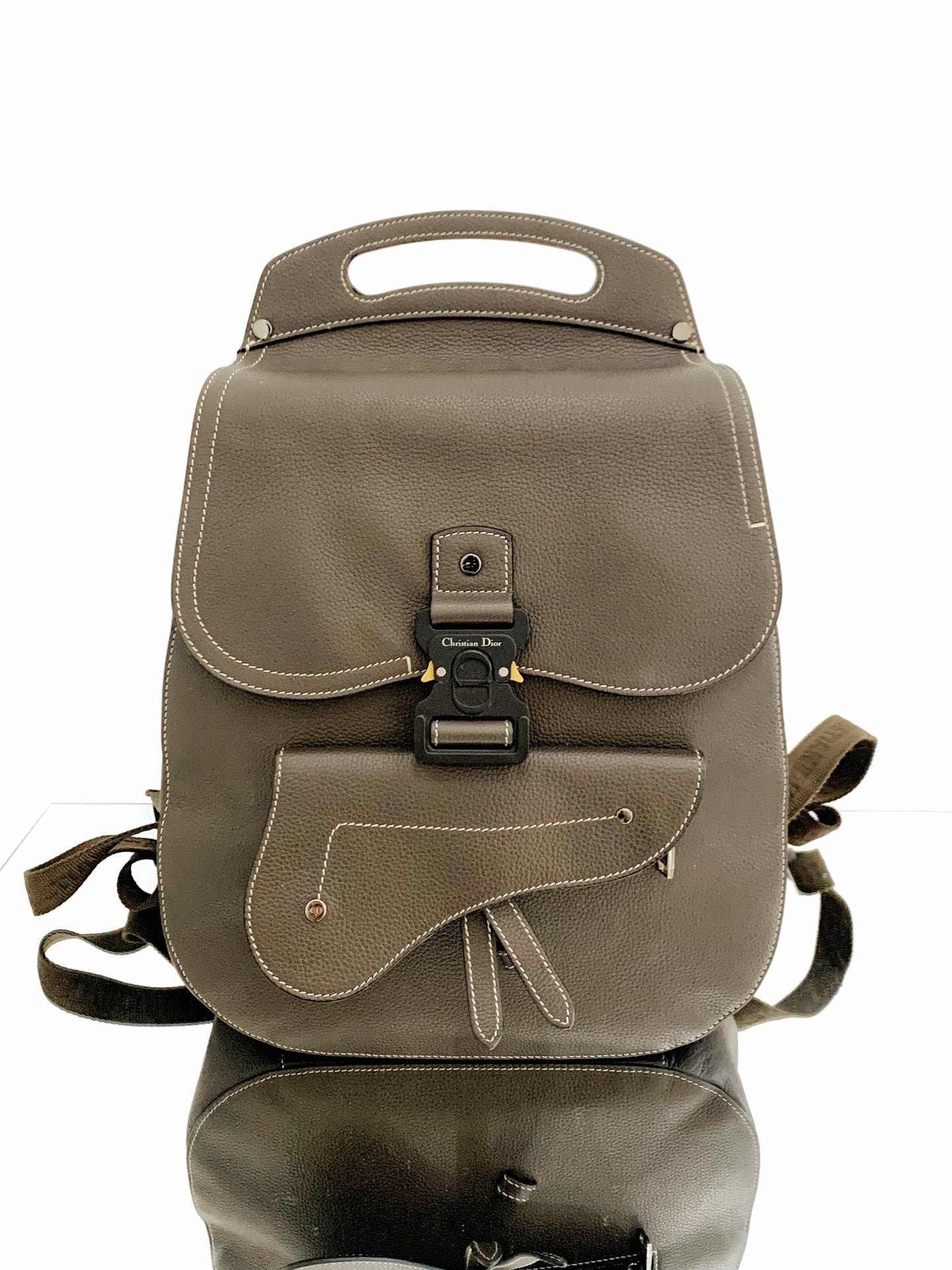 Dior - Gallop Backpack - Grained cowhide leather - Brown - (medium)