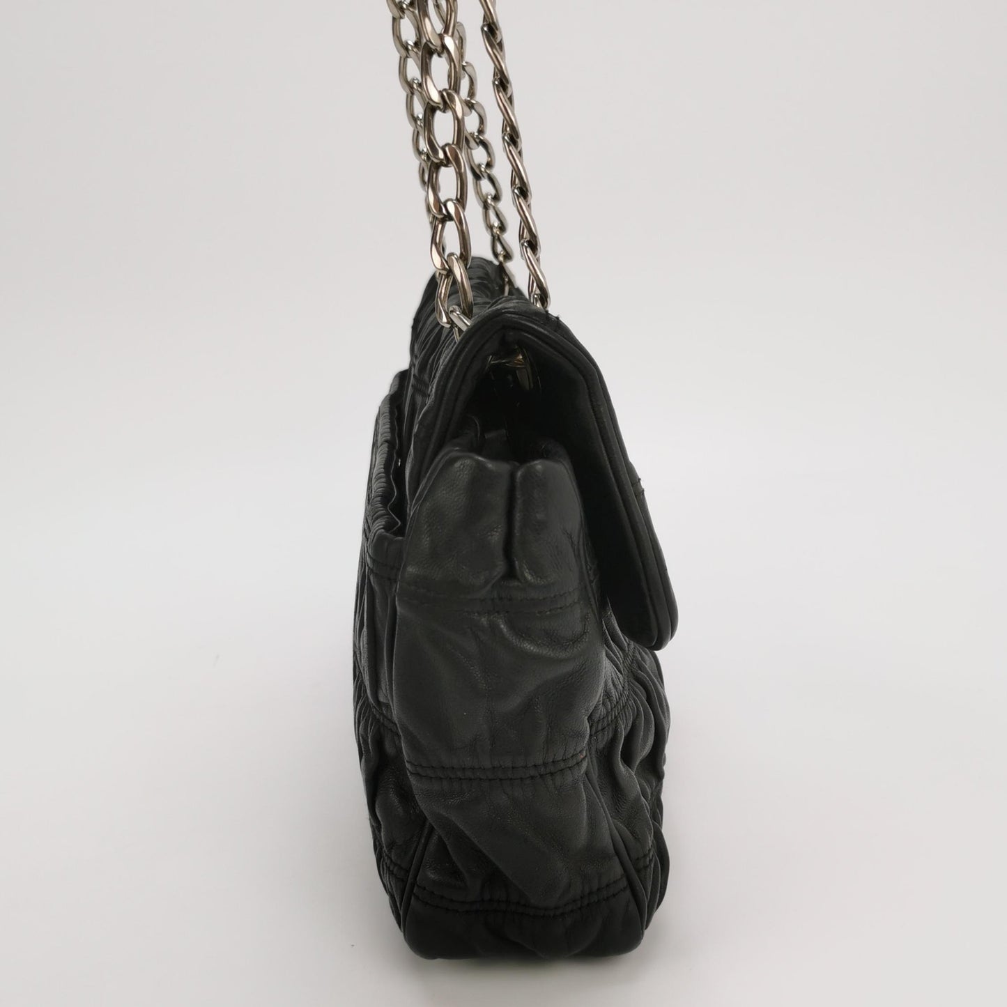 Prada - Nappa Gaufre Shoulder Bag - Nappa leather - Black - (medium)
