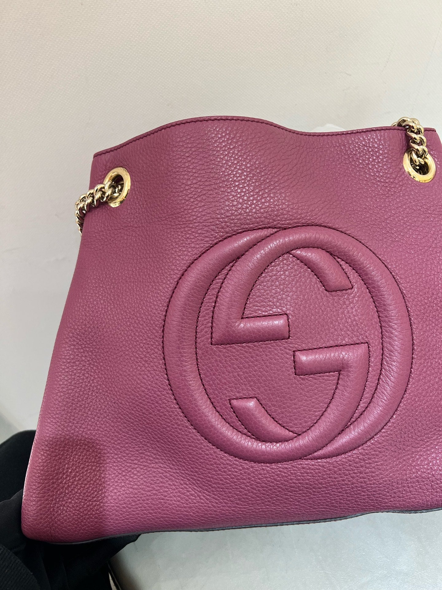 Gucci - Soho Tassel Tote - Grained leather - Burgundy - (Medium)