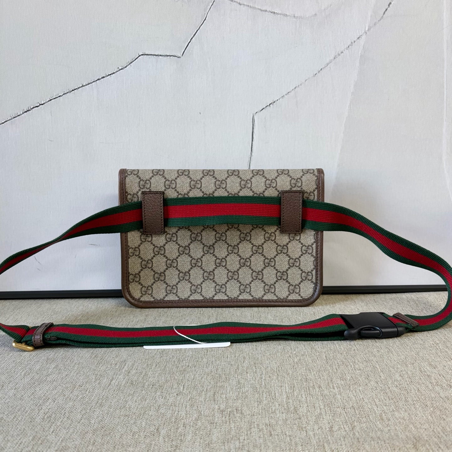 Gucci - GG Supreme Tiger Head Belt Bag - Coated canvas with leather trim - Beige - (small)