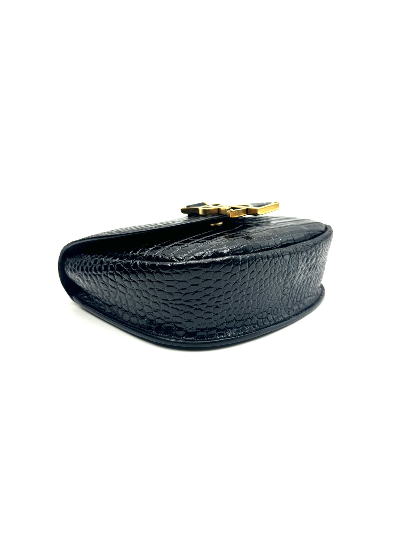 Saint Laurent - Kaia Saddle Bag - Calfskin leather - Black - (mini)