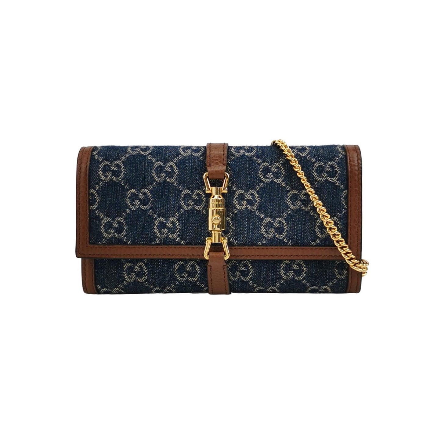 Gucci - Jackie 1961 - Denim with leather trim - Blue - (mini)
