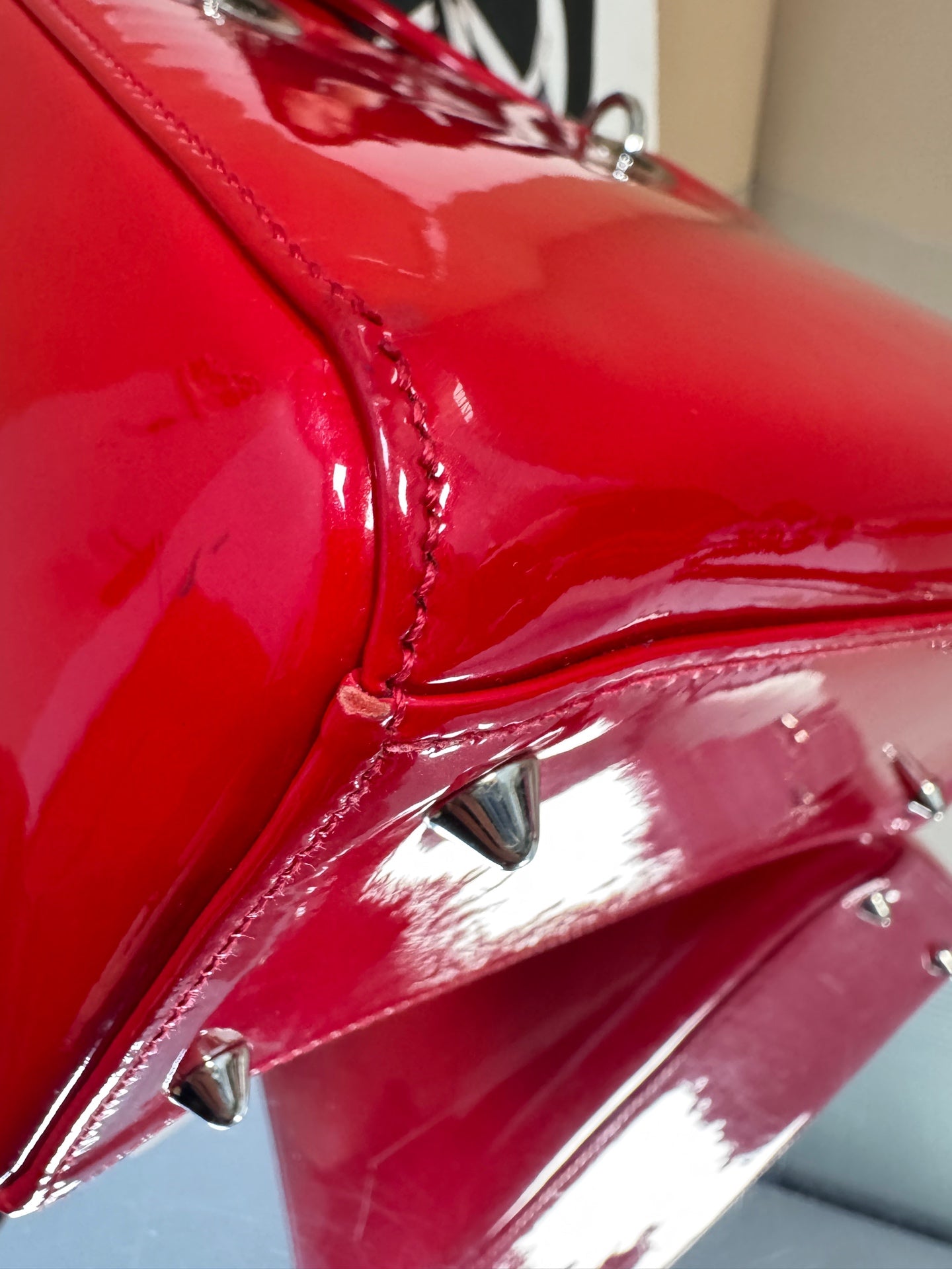 Dior - Lady Dior - Patent leather - Red - (Medium)