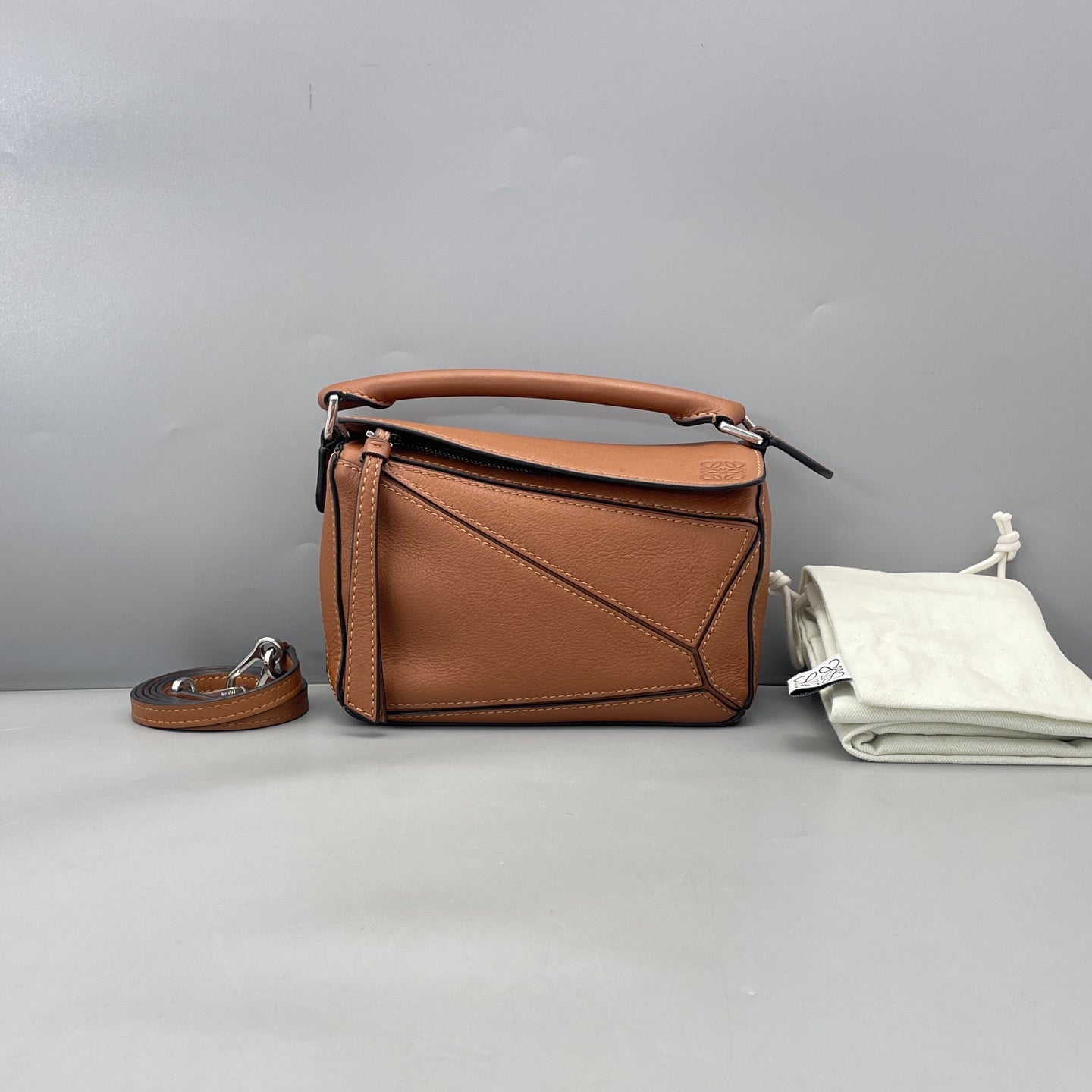 LOEWE - Puzzle Mini - Leather - Brown - (mini)