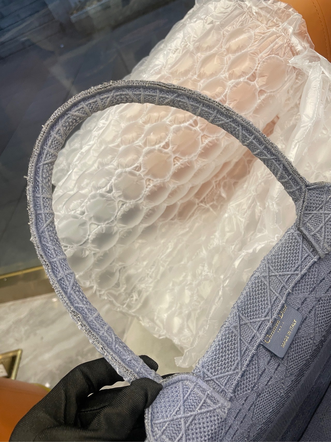 Dior - Book Tote - Embroidered technical fabric - Haze Blue - (Medium)